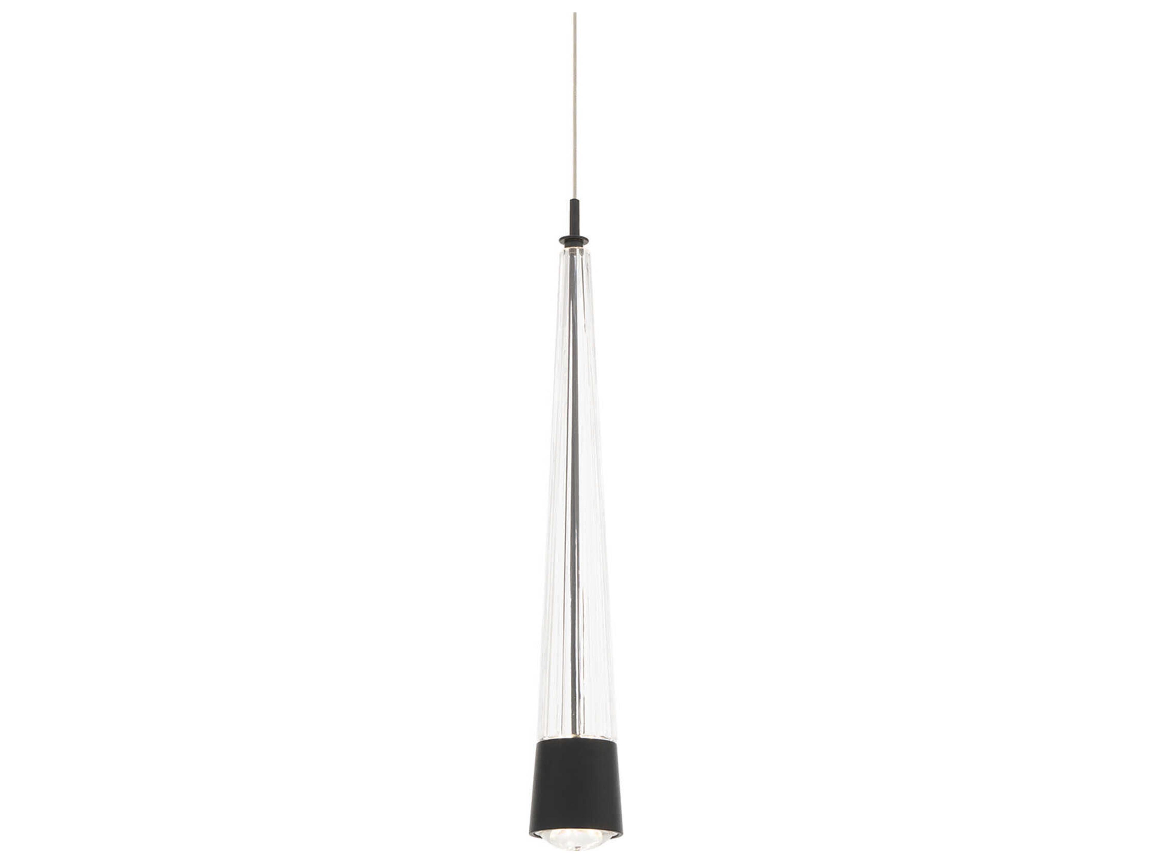 dweLED by WAC Lighting Quill 1-Light Black Mini Pendant