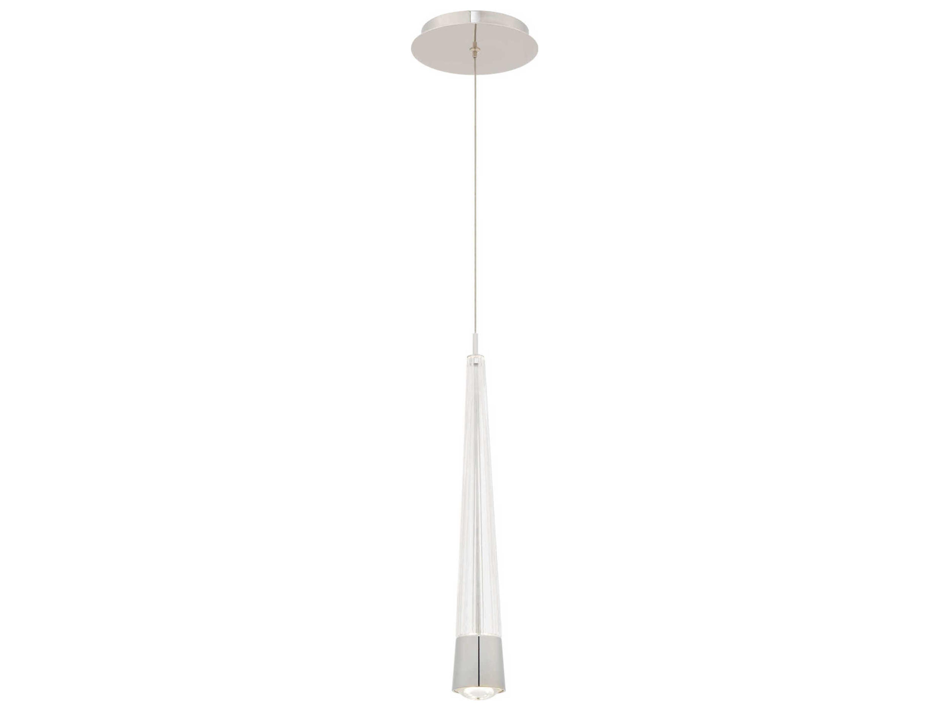 Quill 1-Light Chrome Gray Mini Pendant