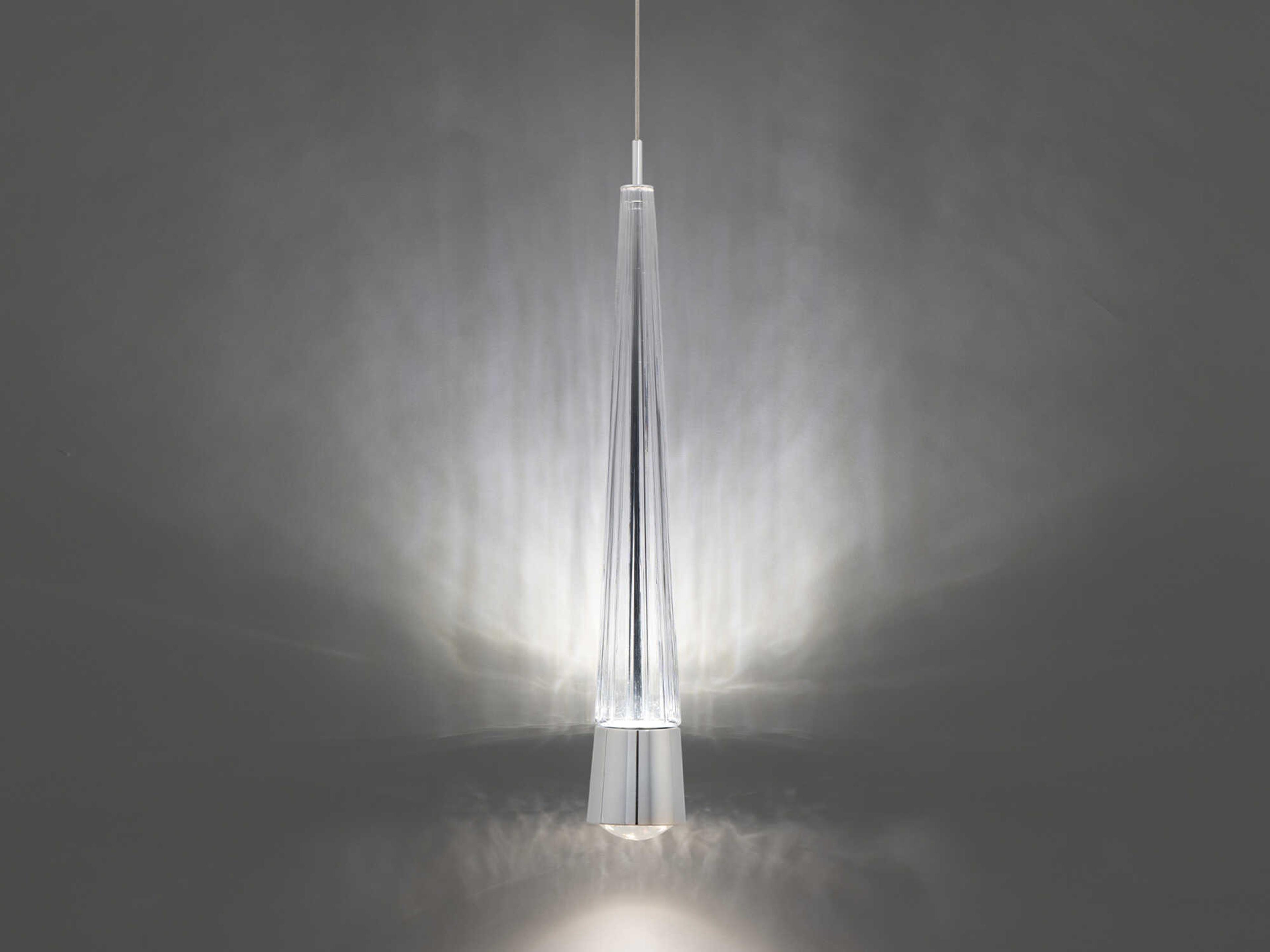 dweLED by WAC Lighting Quill 1-Light Chrome Gray Mini Pendant