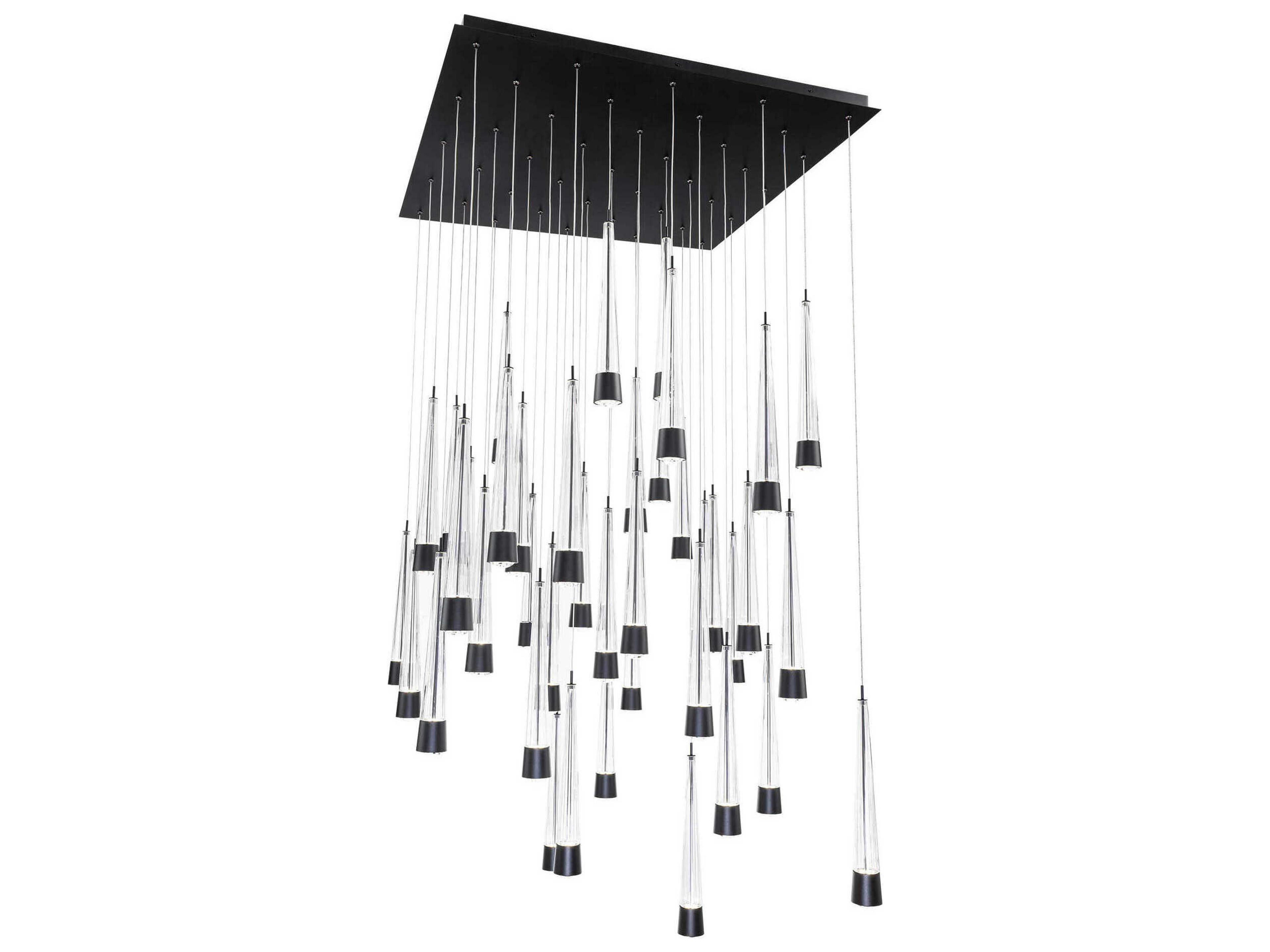 dweLED by WAC Lighting Quill 41-Light Black Linear Pendant