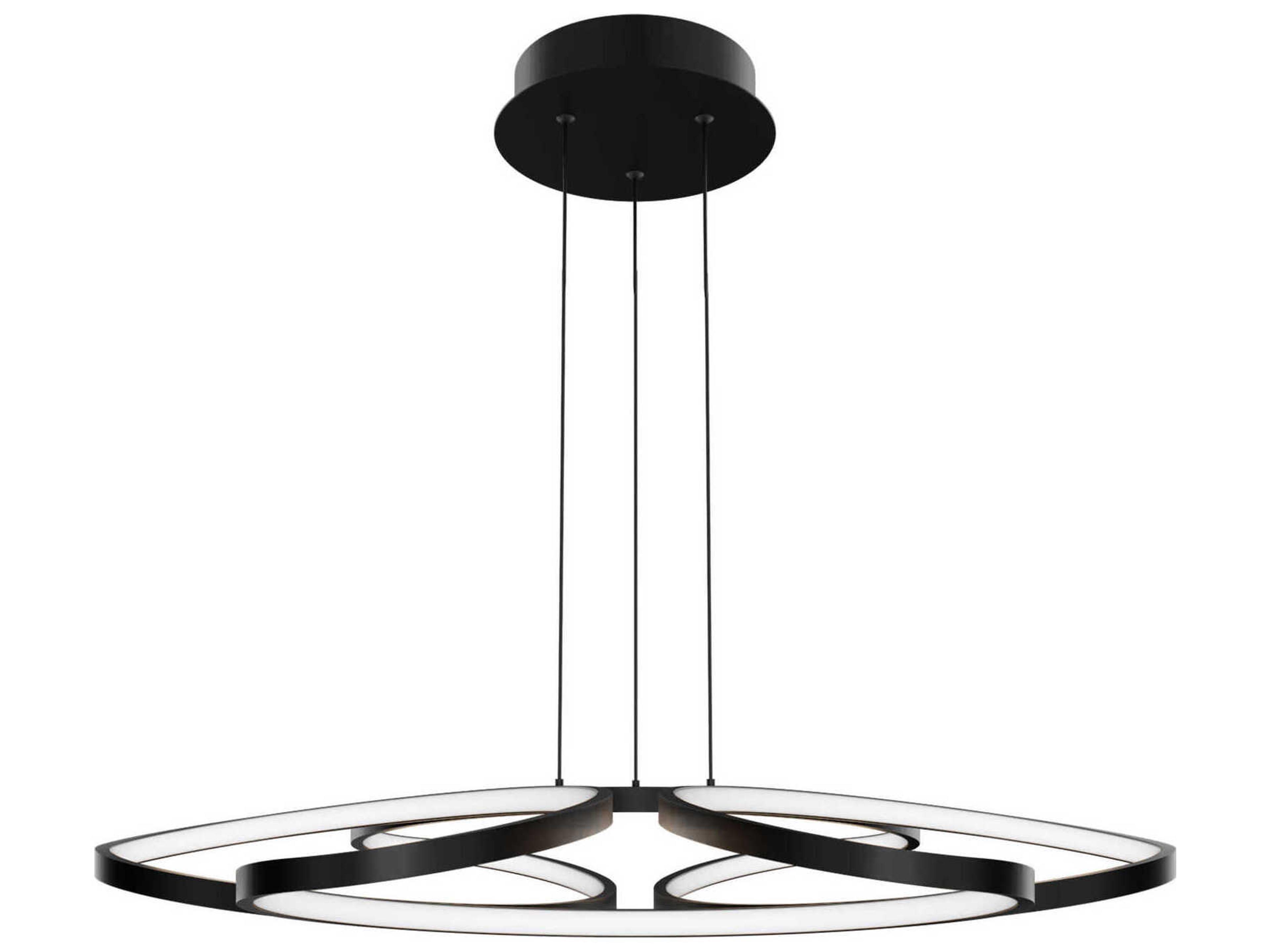dweLED by WAC Lighting Klover 1-Light Black Pendant