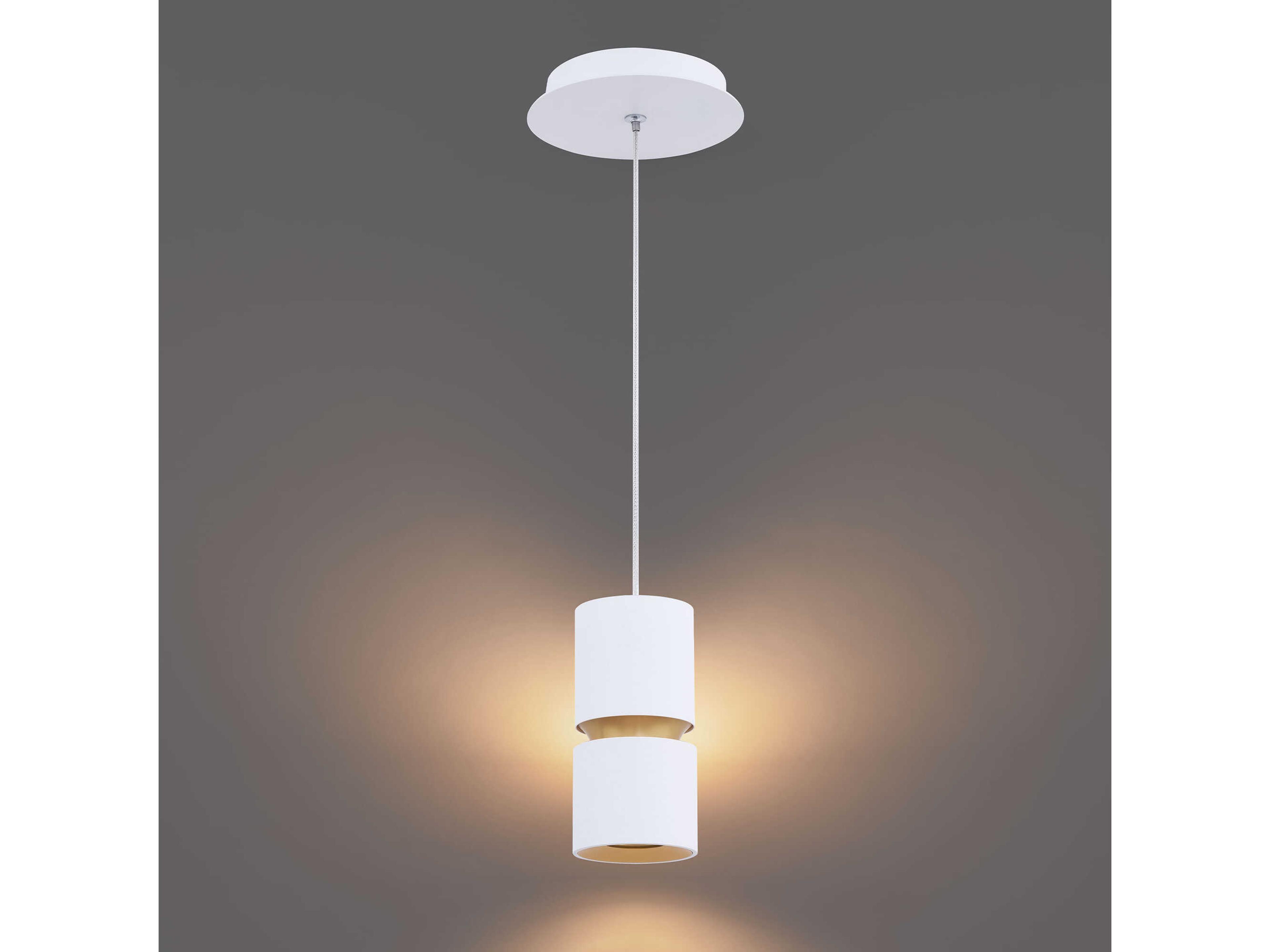 dweLED by WAC Lighting Pedistal 1-Light White Linear Mini Pendant