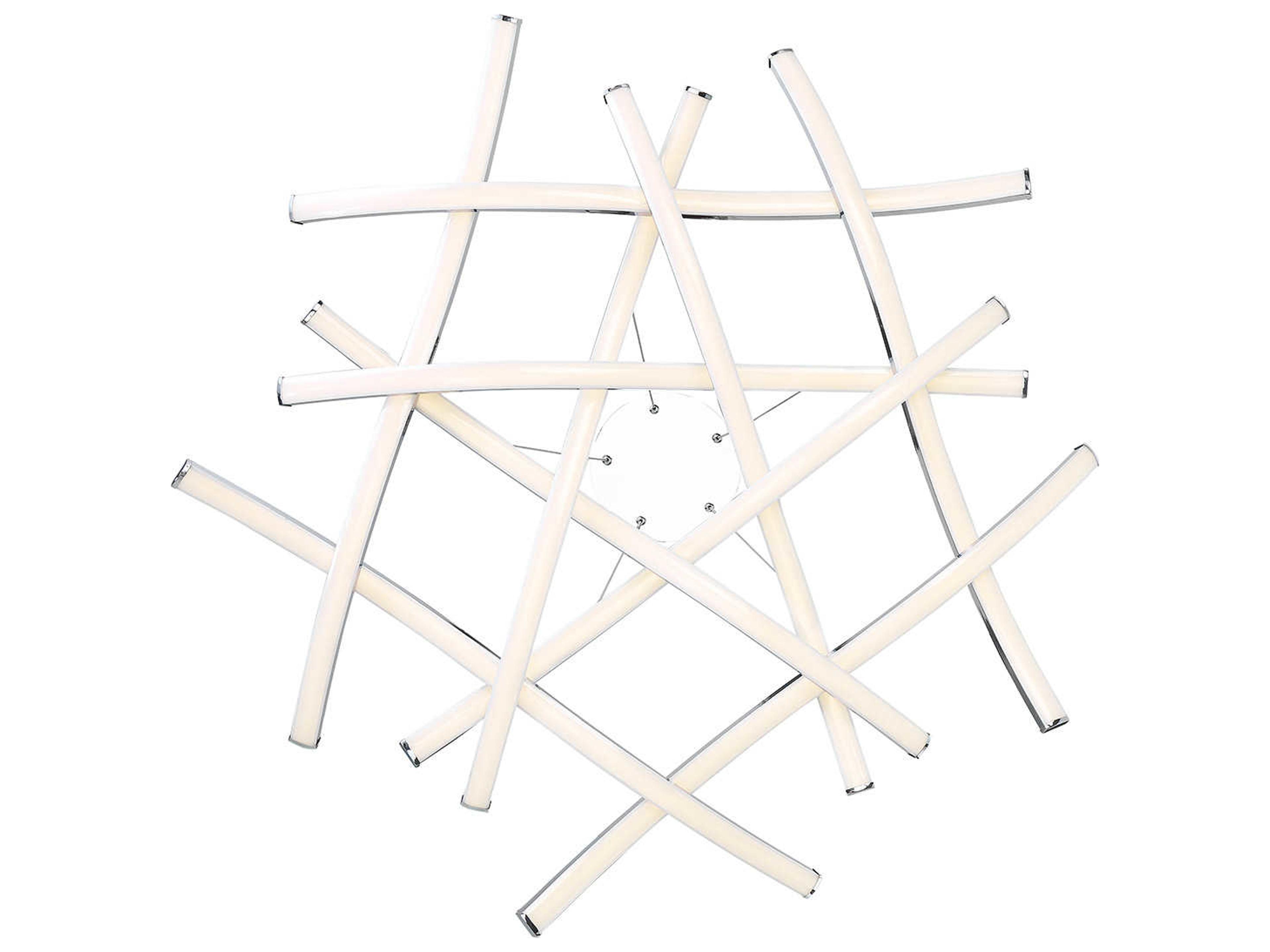 dweLED by WAC Lighting Divergence 9-Light Chrome LED Island Pendant