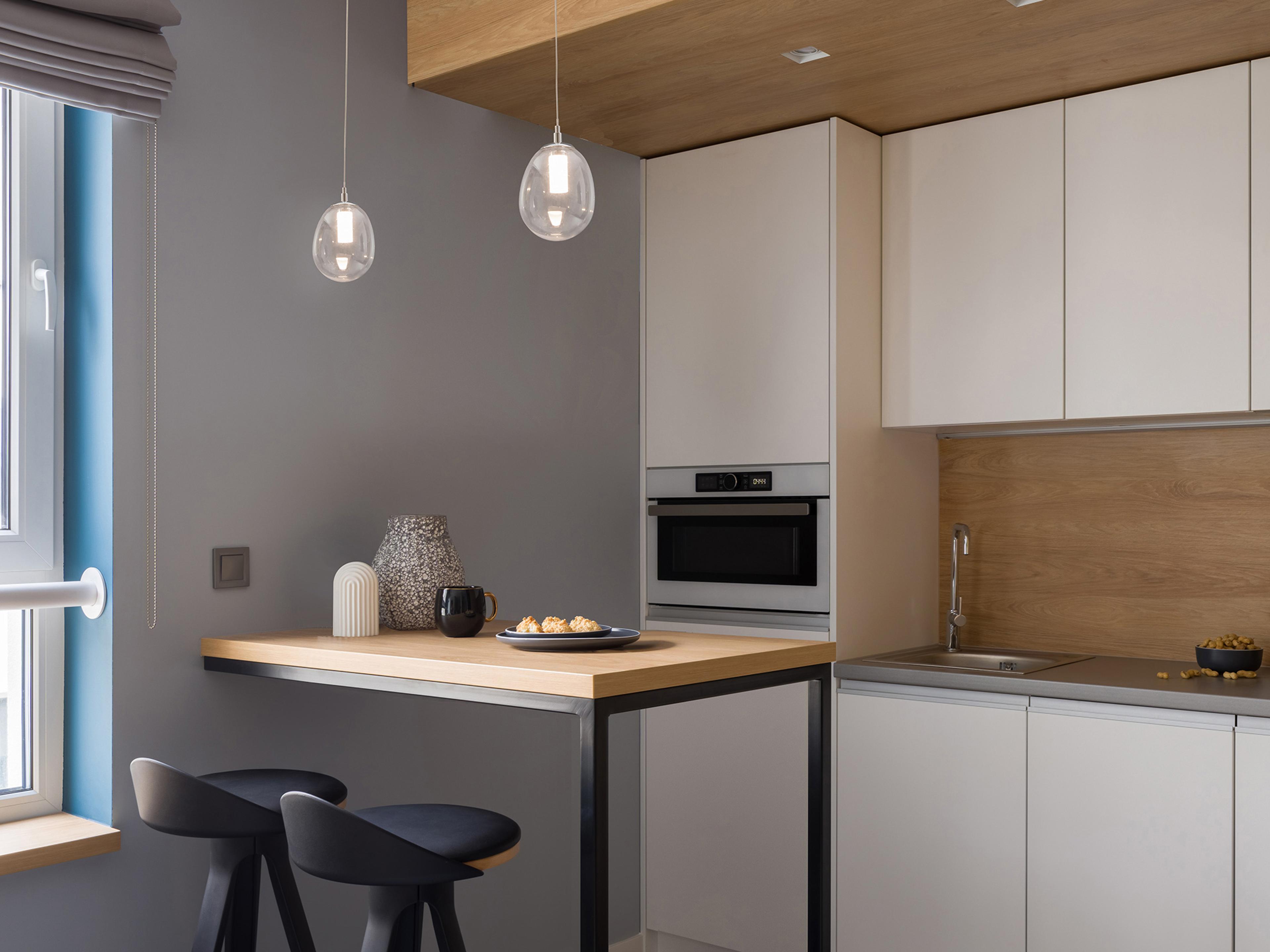 dweLED by WAC Lighting Bolla 1-Light Chrome Glass LED Cylinder Mini Pendant