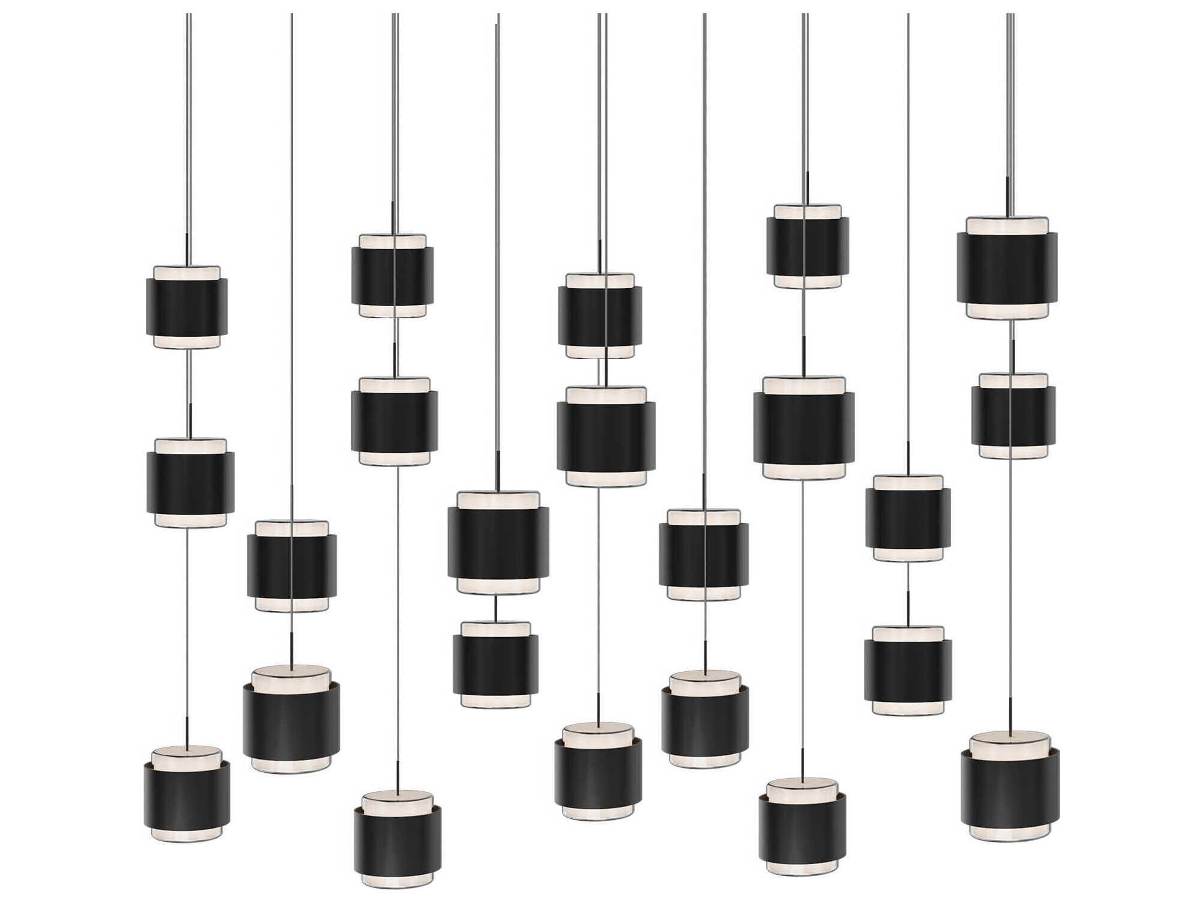 Banded 23-Light Aged Brass Island Pendant