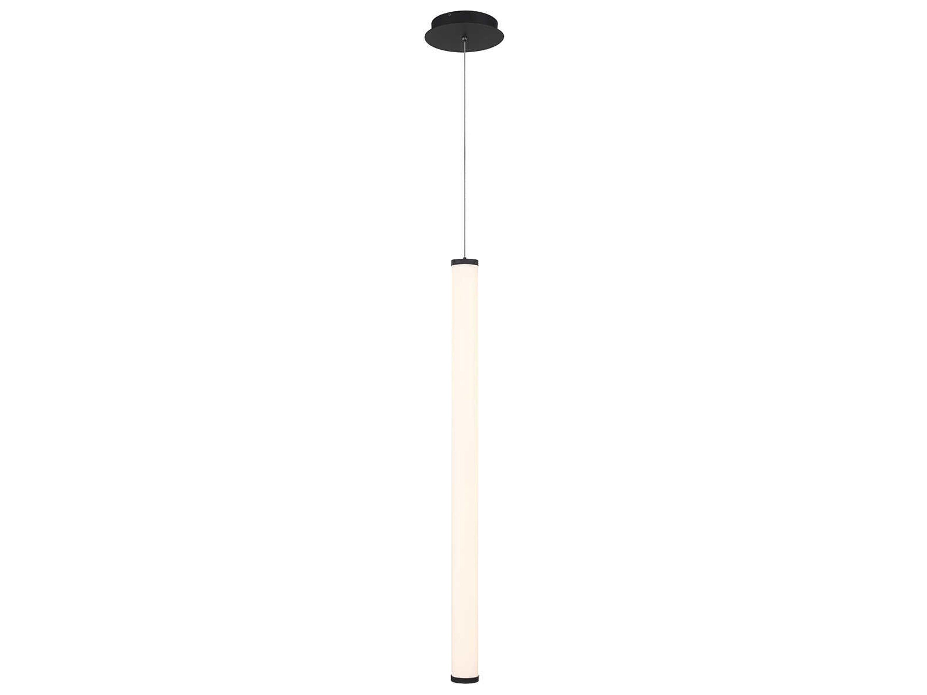 dweLED by WAC Lighting Flare 1-Light Black LED Cylinder Mini Pendant