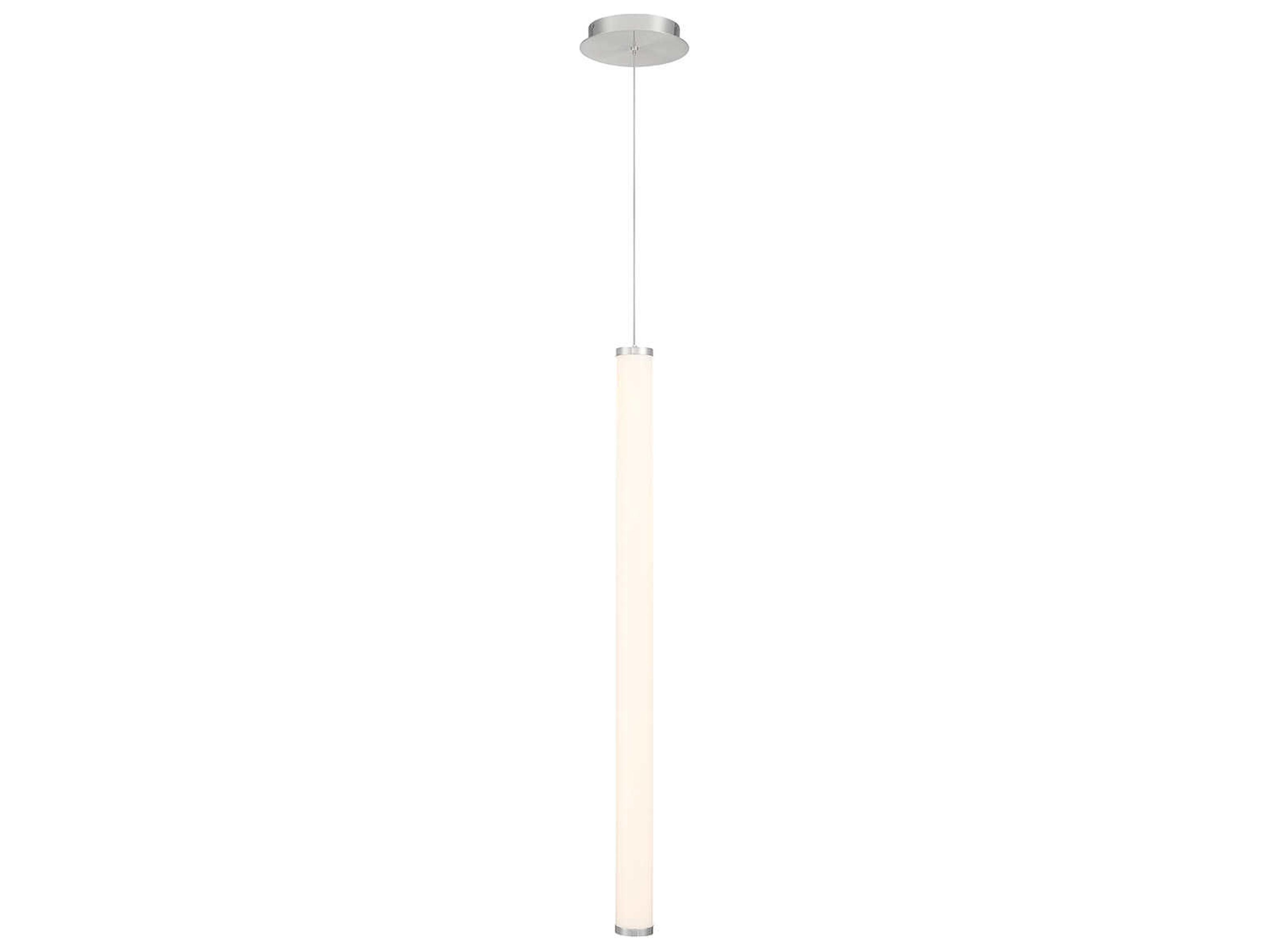 dweLED by WAC Lighting Flare 1-Light Brushed Nickel LED Cylinder Mini Pendant