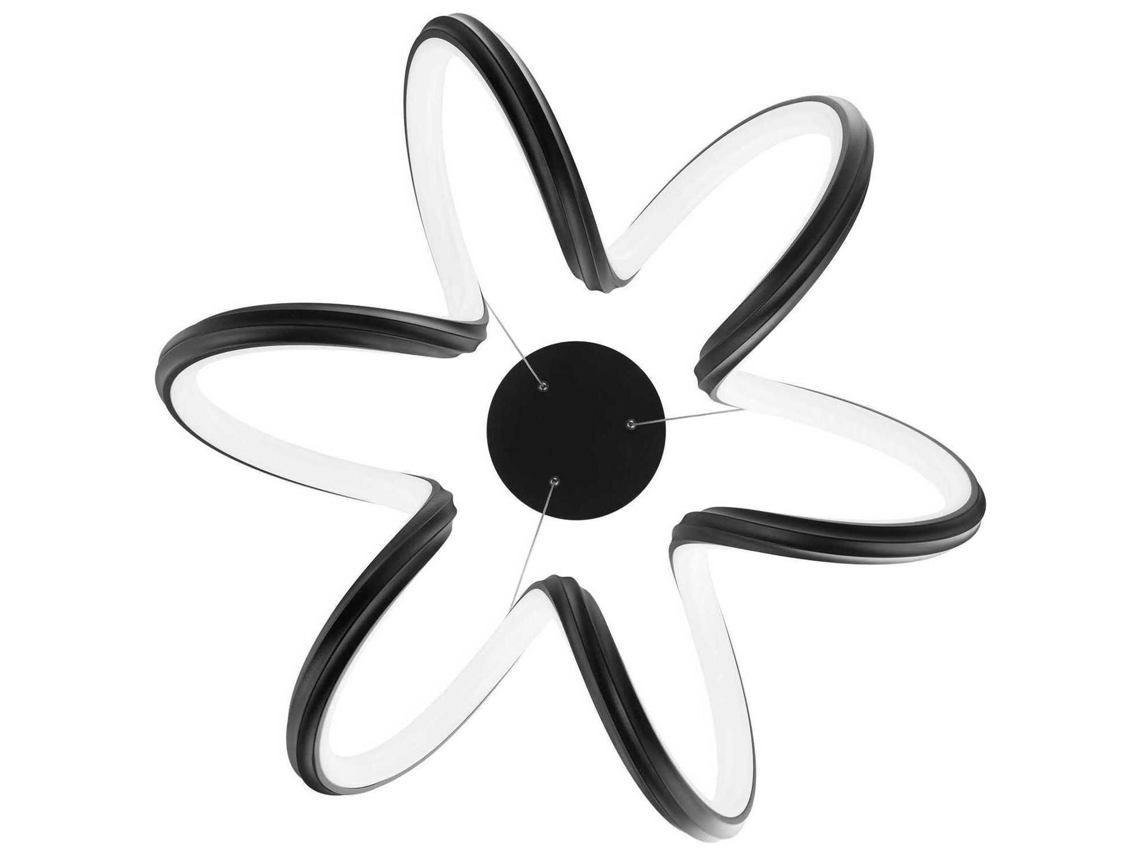 dweLED by WAC Lighting Mamba 1-Light Black LED Round Pendant