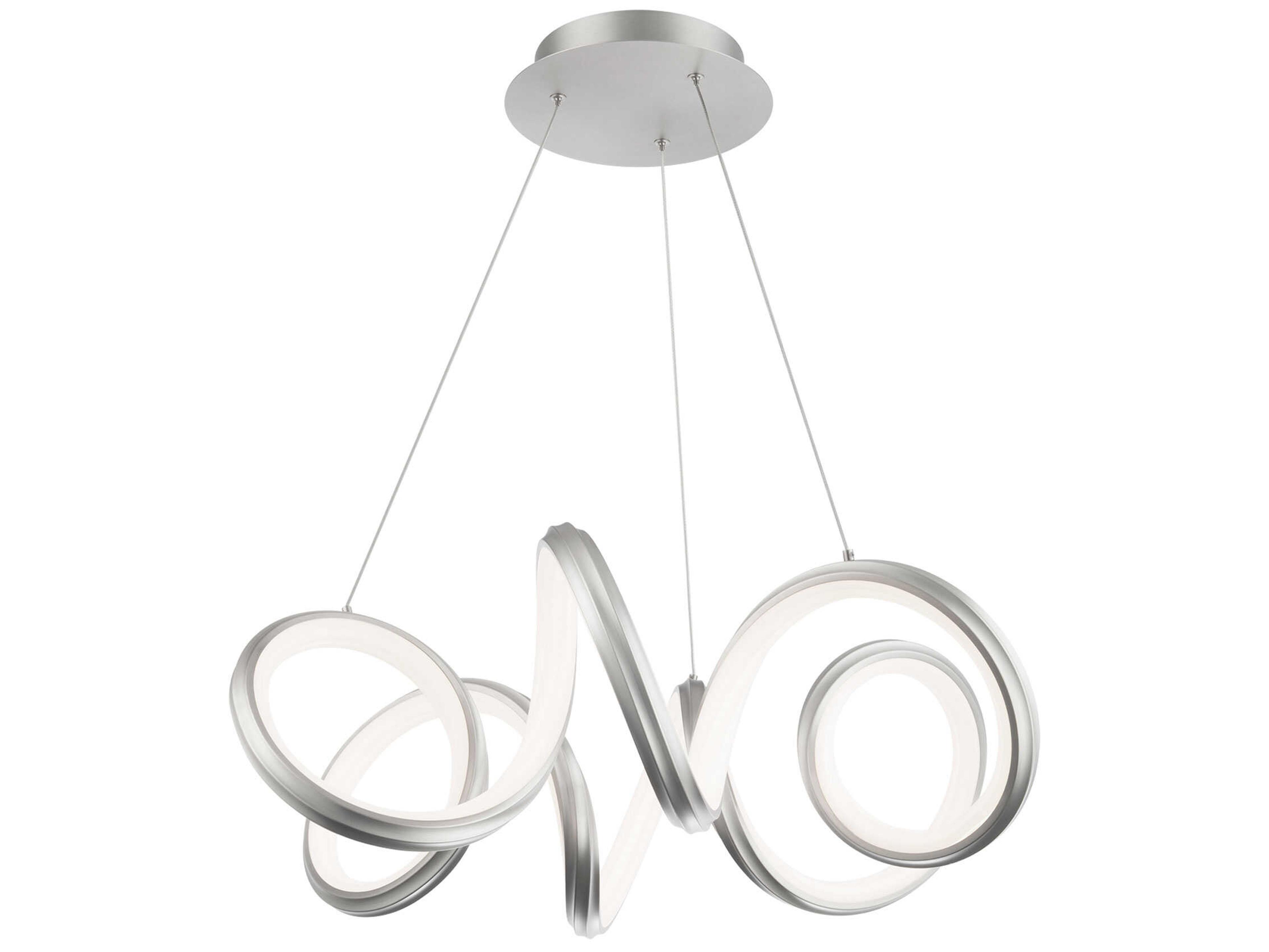Mamba 1-Light Brushed Nickel LED Round Pendant