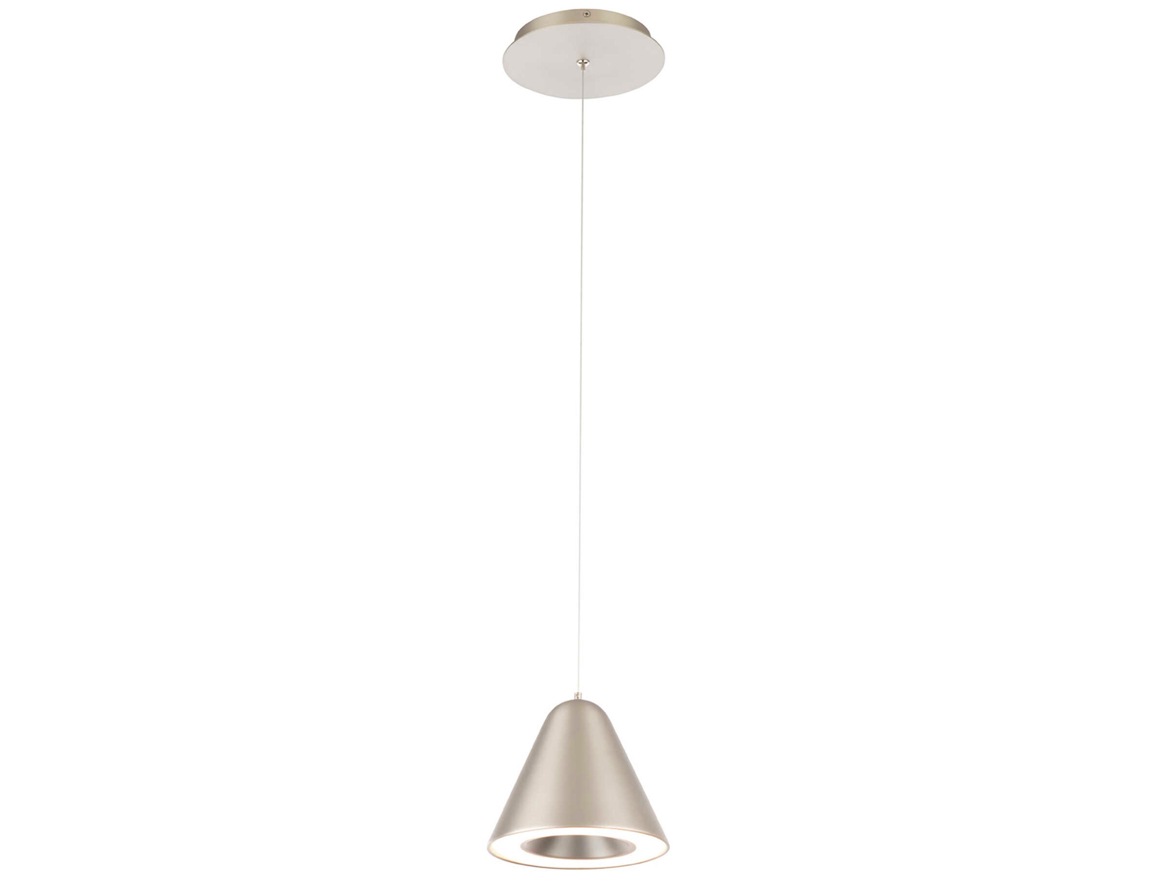 Kone 1-Light Satin Nickel Mini Pendant