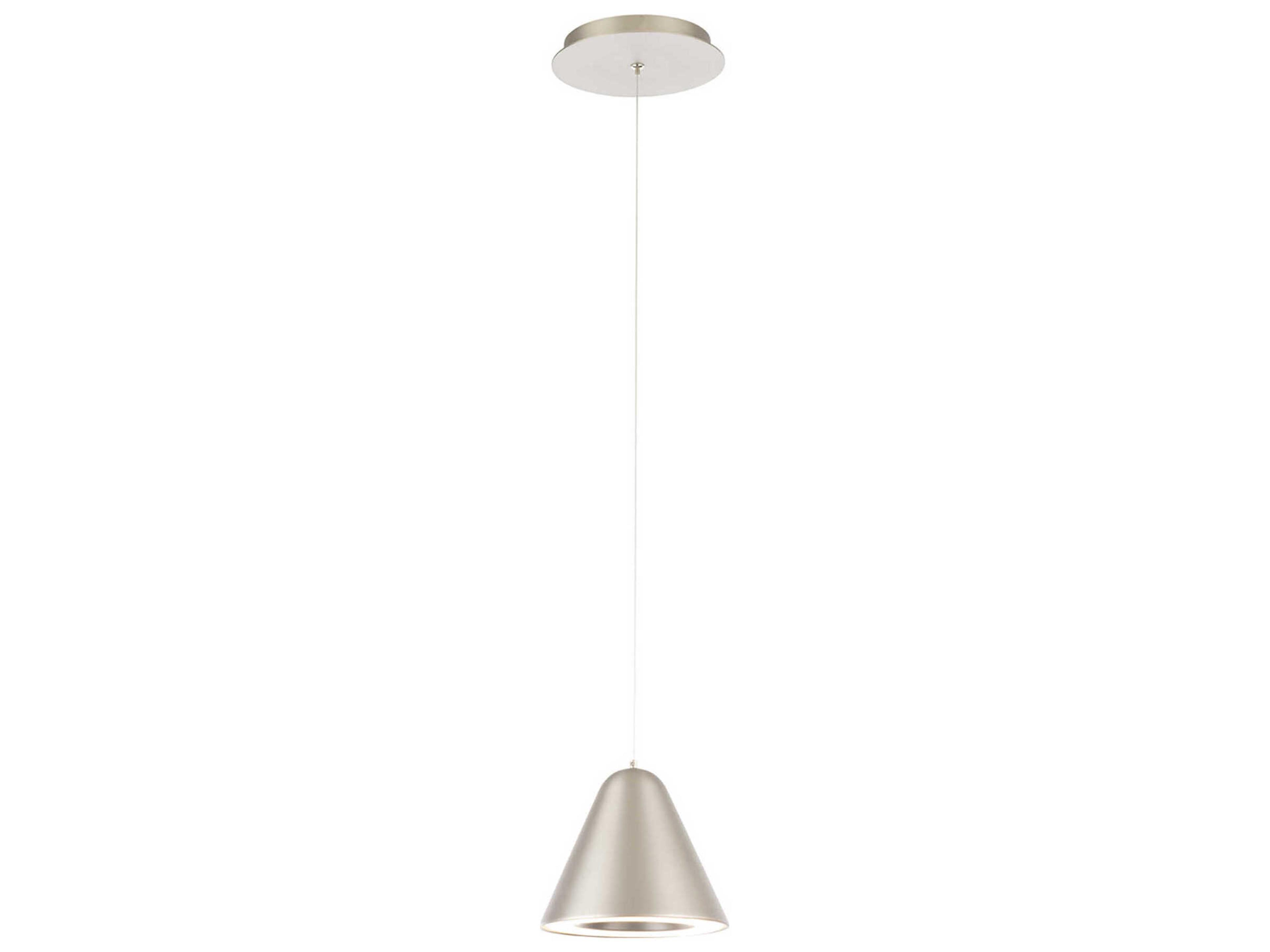 dweLED by WAC Lighting Kone 1-Light Satin Nickel Mini Pendant
