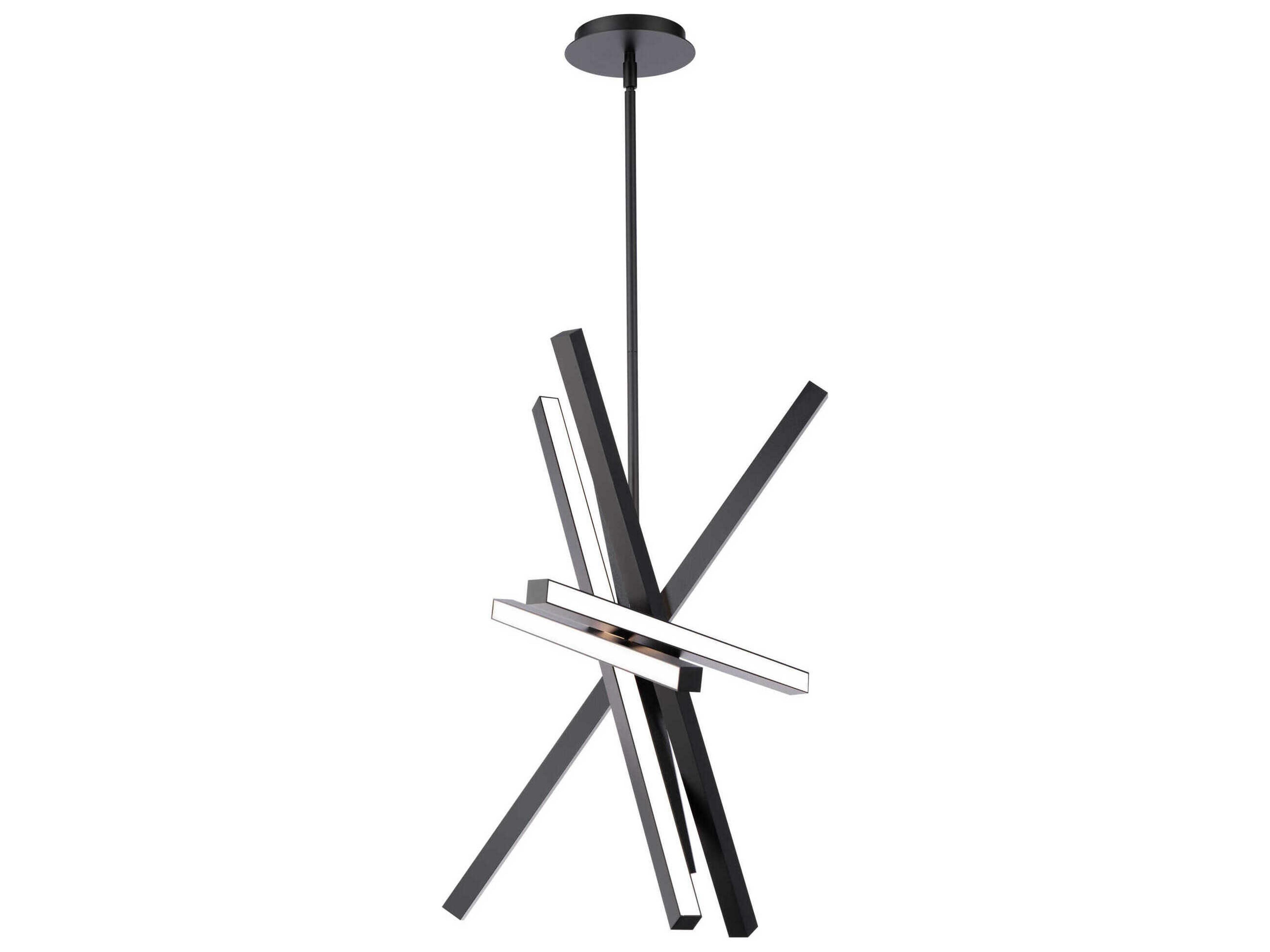 Parallax 6-Light Black LED Geometric Pendant