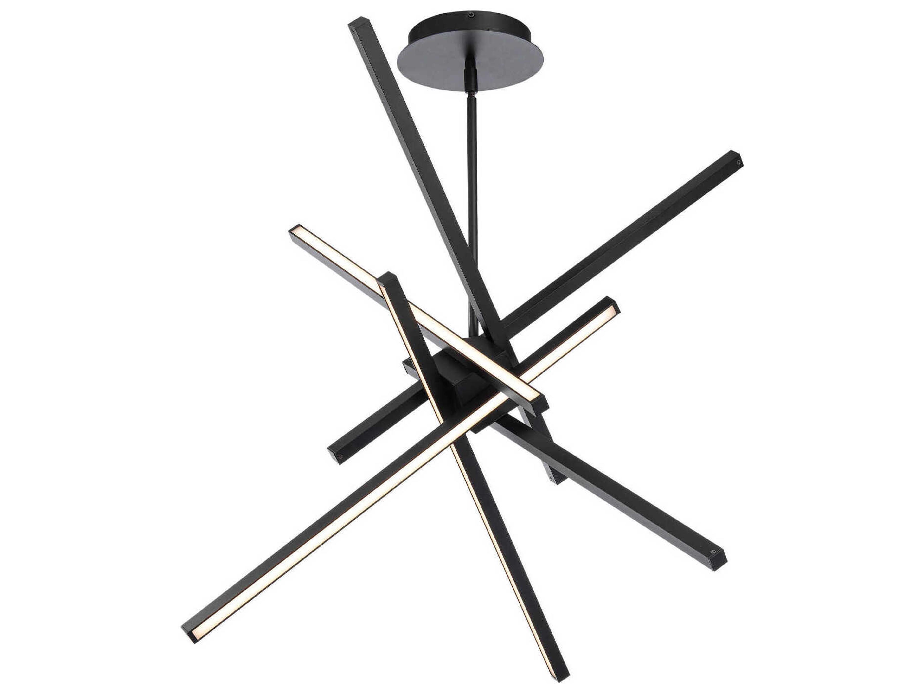 dweLED by WAC Lighting Parallax 1-Light Black LED Sputnik Pendant