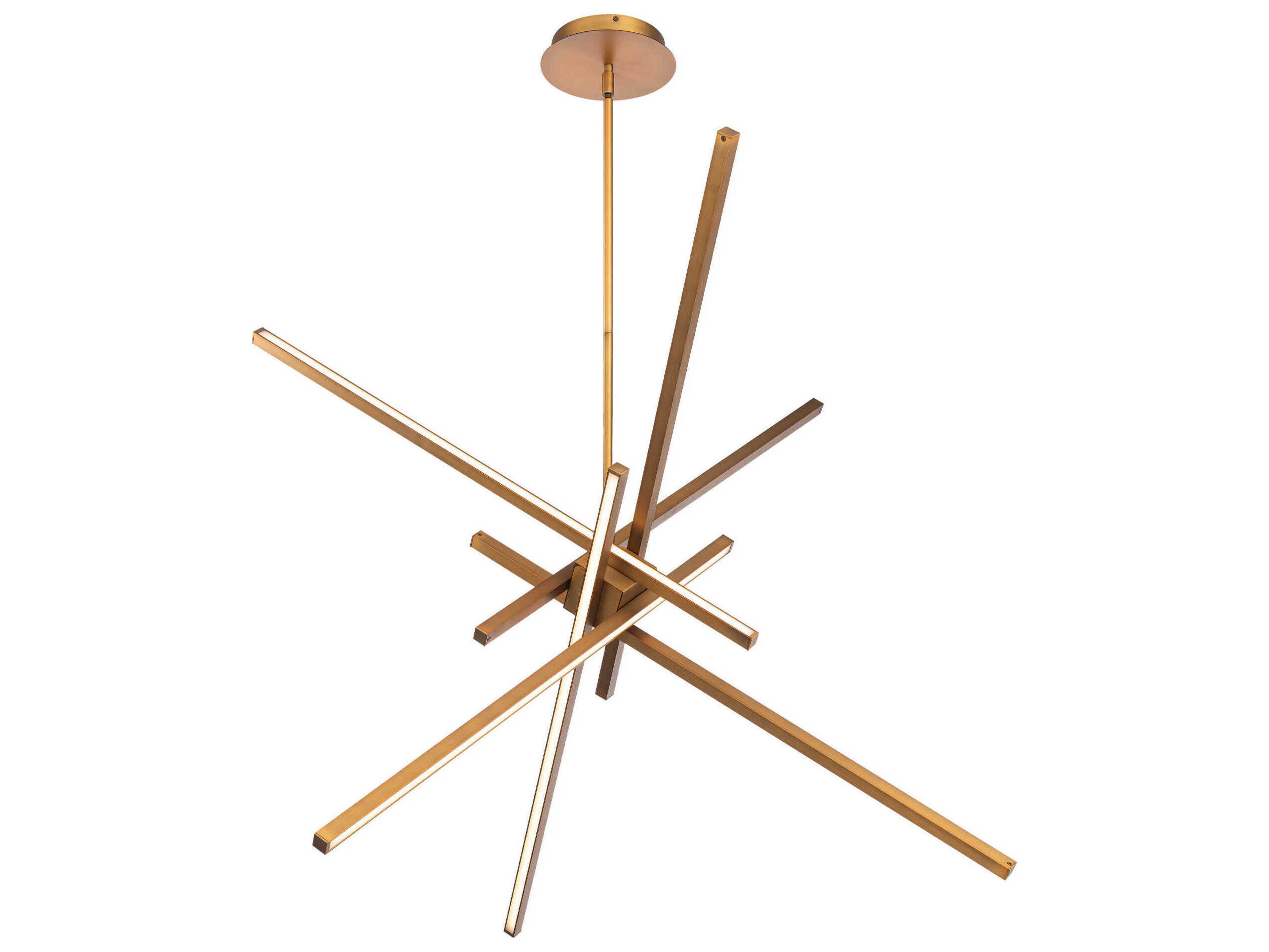 dweLED by WAC Lighting Parallax 1-Light Aged Brass LED Sputnik Pendant