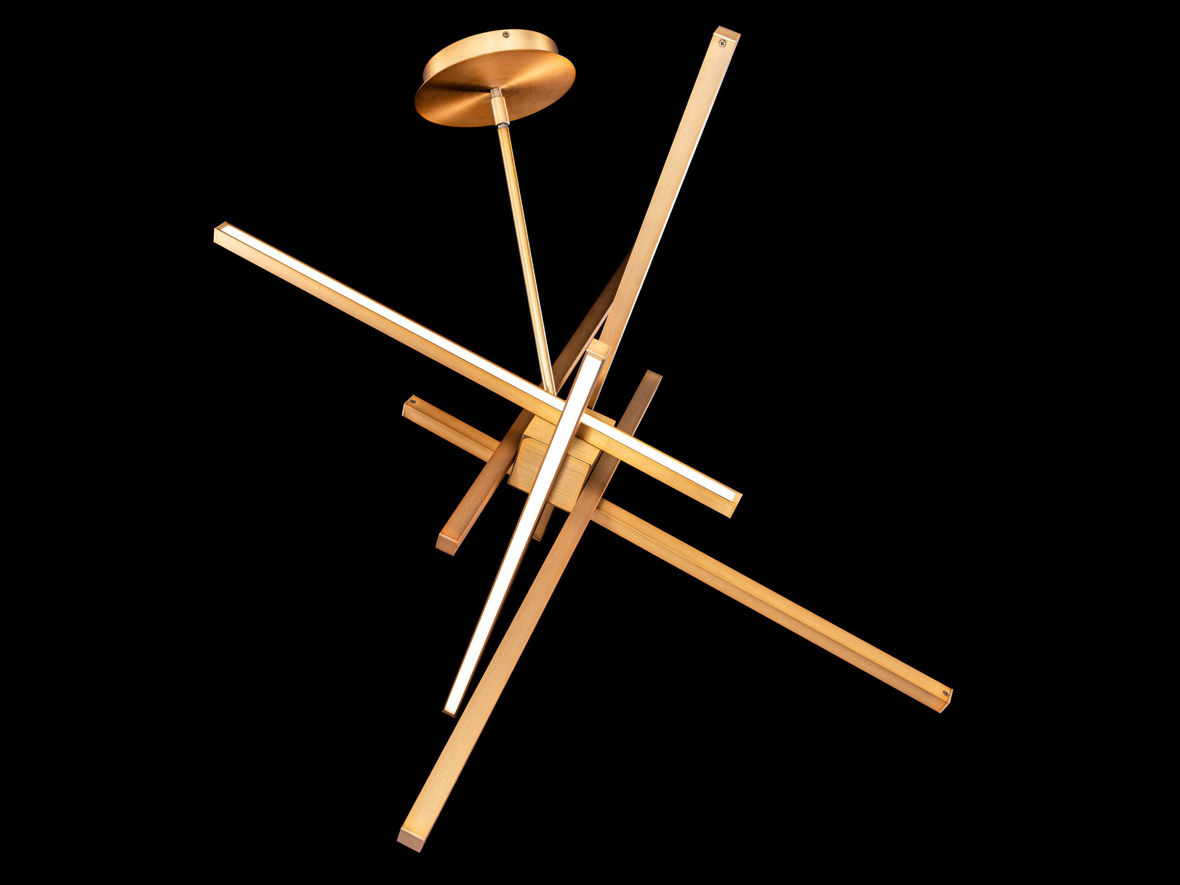 dweLED by WAC Lighting Parallax 1-Light Aged Brass LED Sputnik Pendant