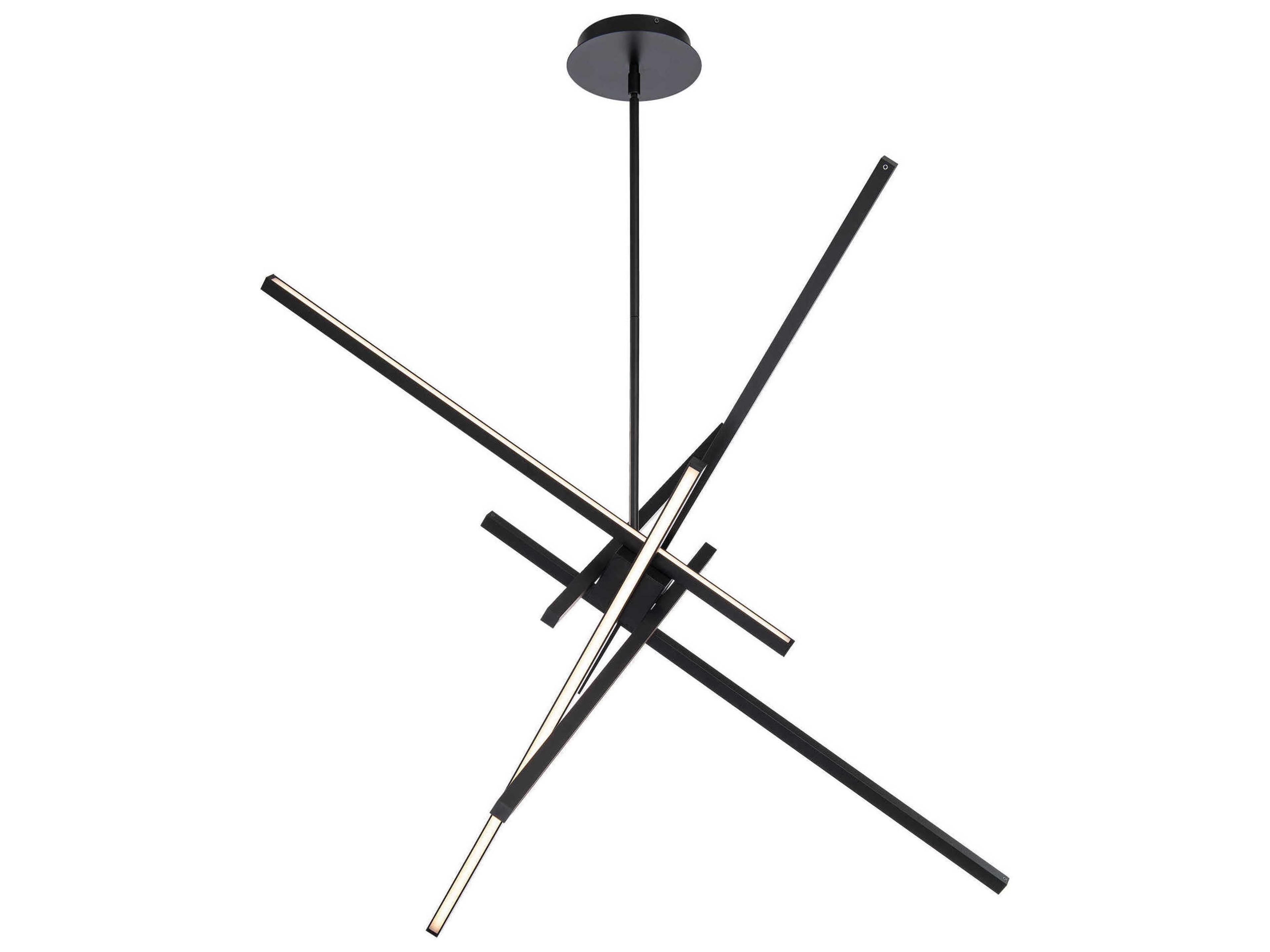 dweLED by WAC Lighting Parallax 1-Light Black LED Sputnik Pendant