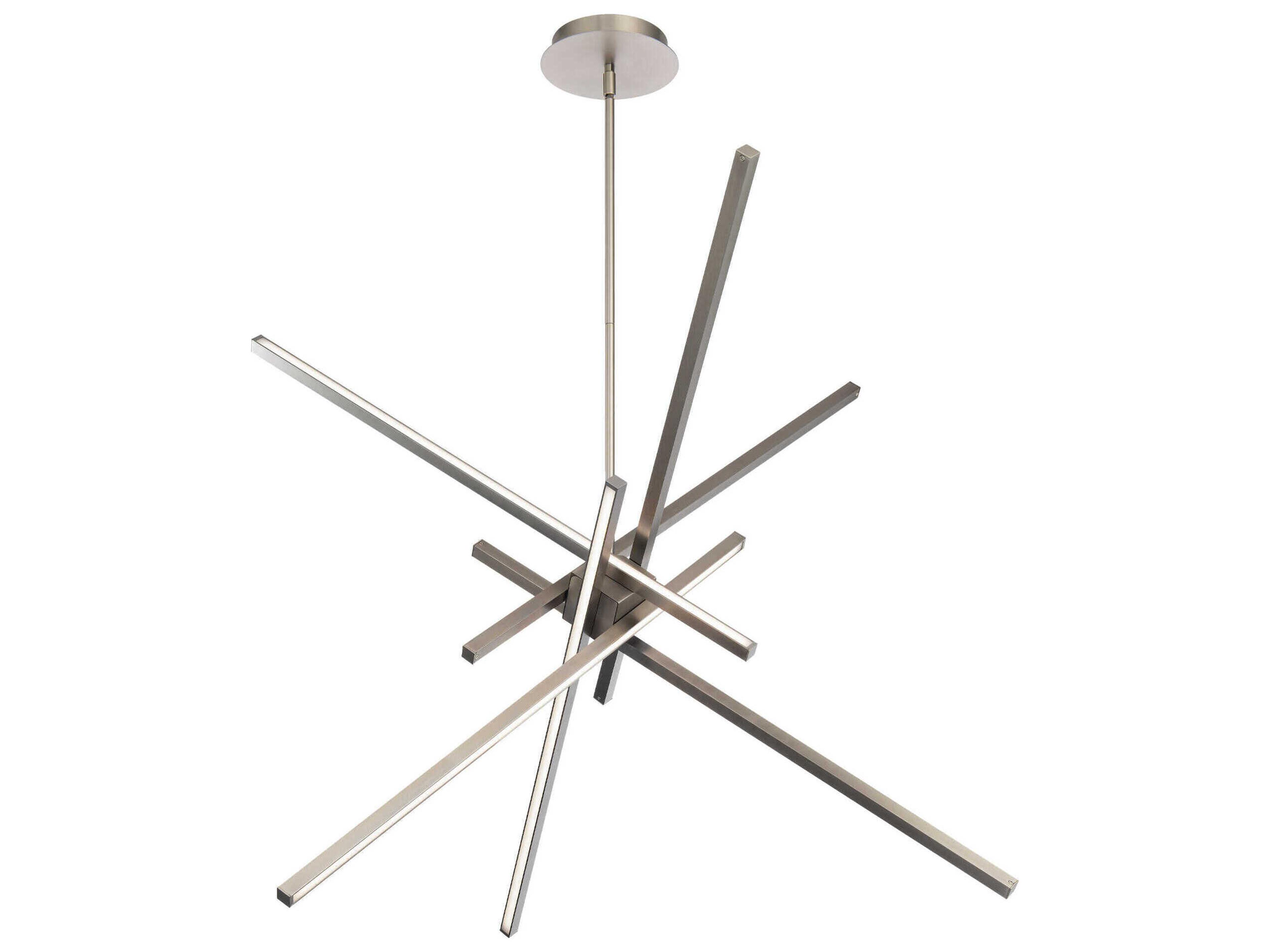 Parallax 1-Light Brushed Nickel LED Sputnik Pendant