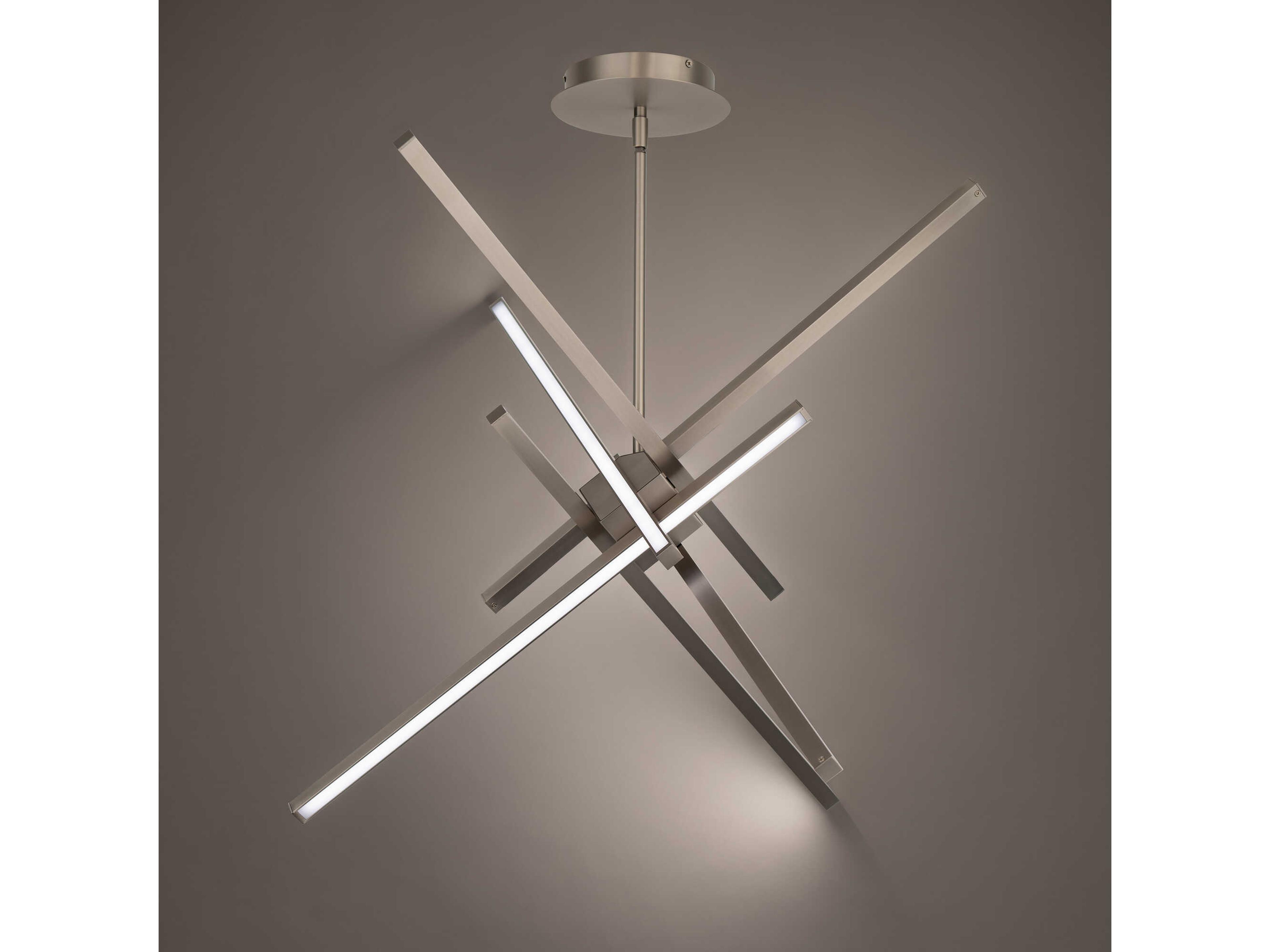 dweLED by WAC Lighting Parallax 1-Light Brushed Nickel LED Sputnik Pendant