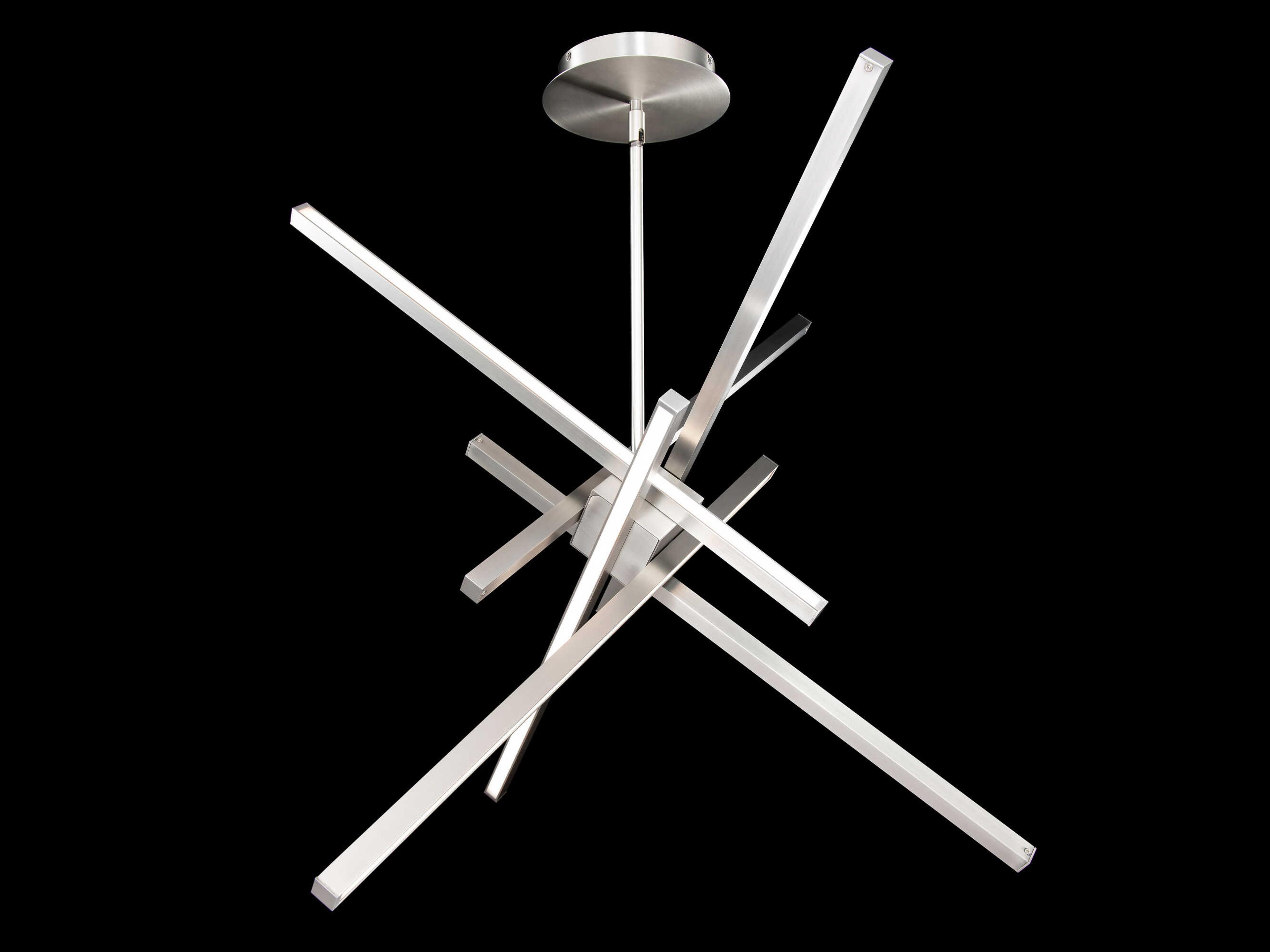 dweLED by WAC Lighting Parallax 1-Light Brushed Nickel LED Sputnik Pendant