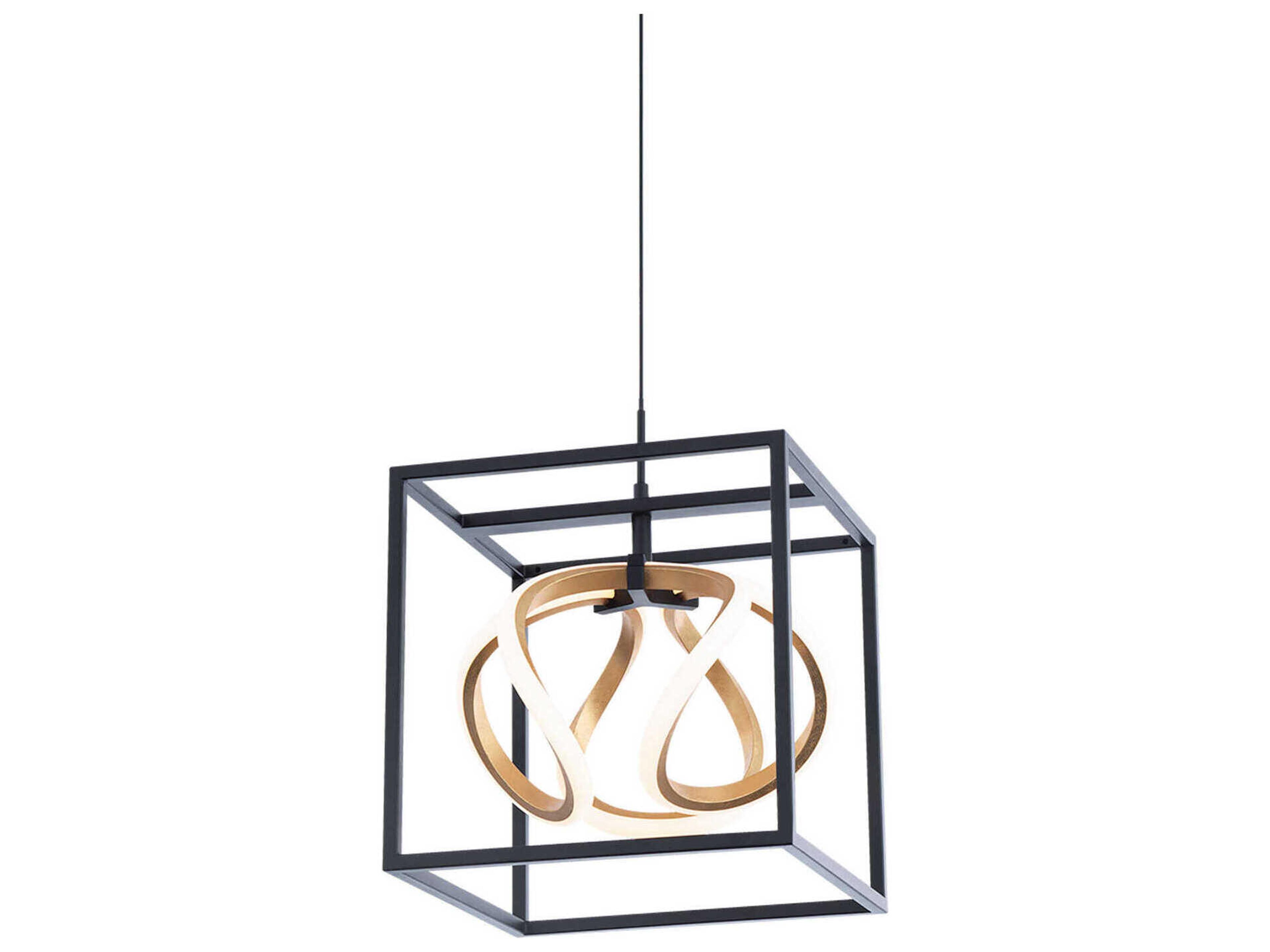 dweLED by WAC Lighting Sinclair 1-Light Black Gold Leaf LED Mini Pendant