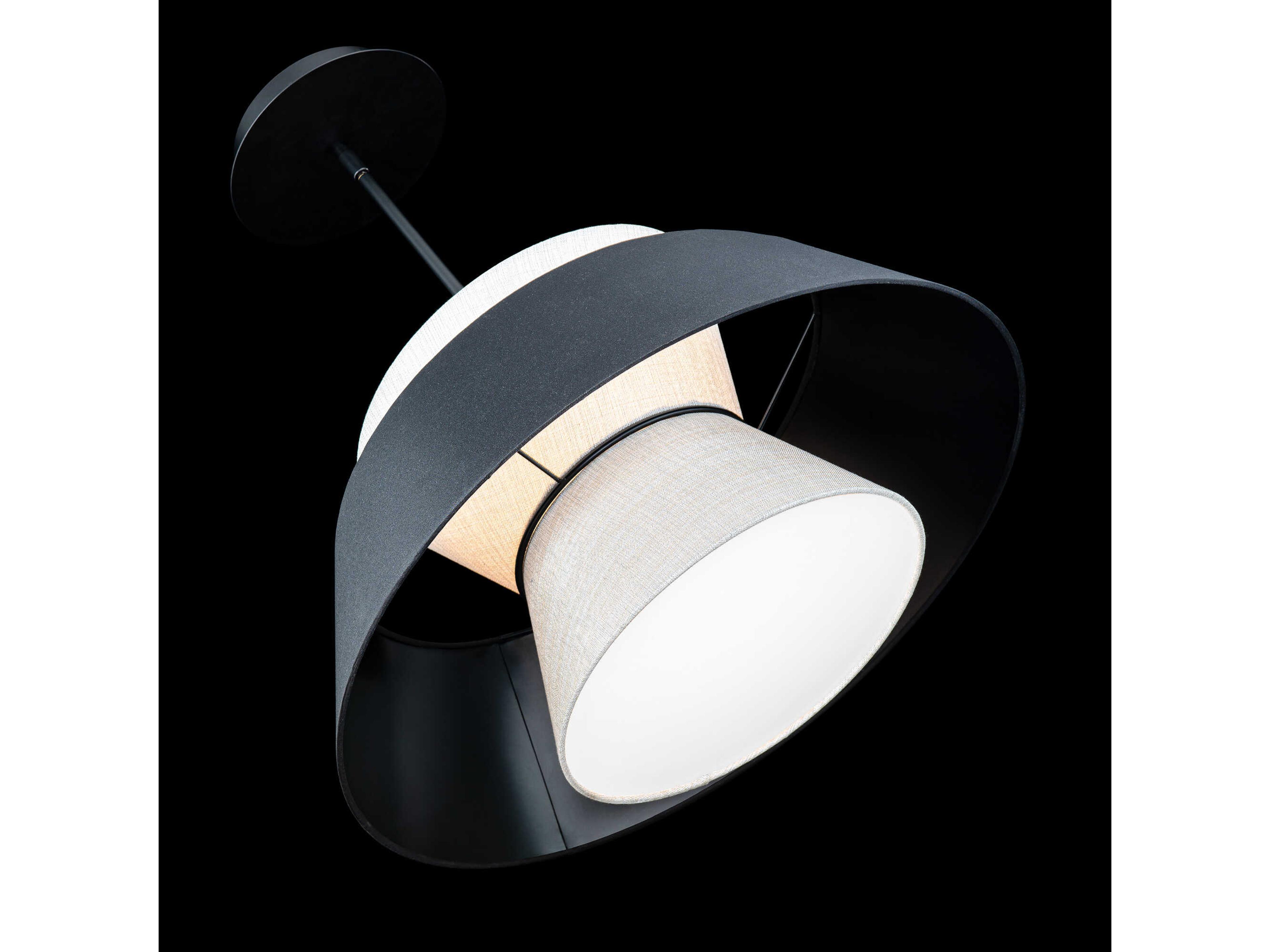 dweLED by WAC Lighting Rockabilly 1-Light Black LED Empire Round Pendant