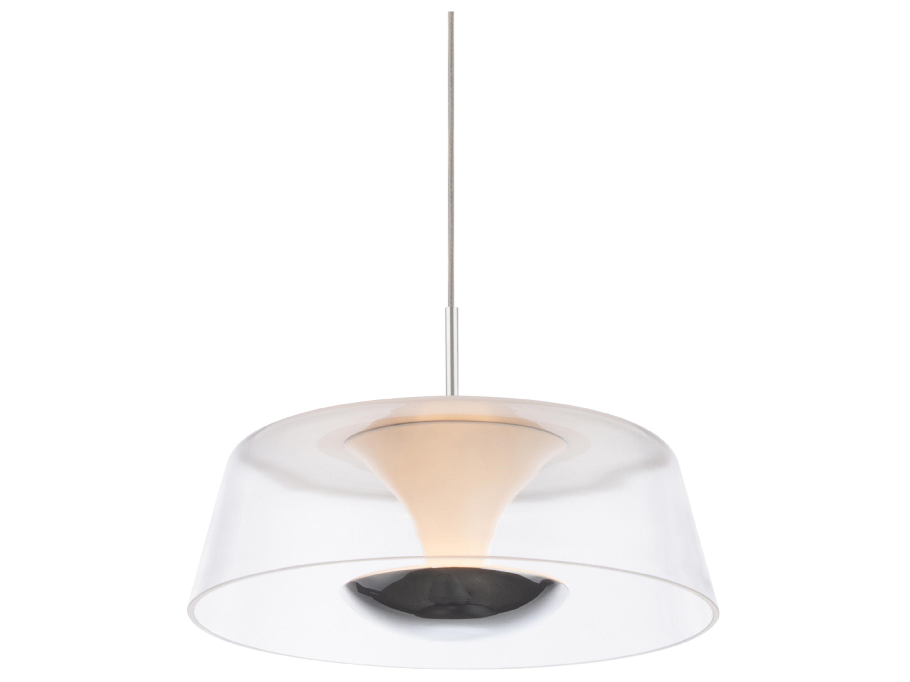 dweLED by WAC Lighting Branwen 1-Light Chrome Glass LED Round Mini Pendant