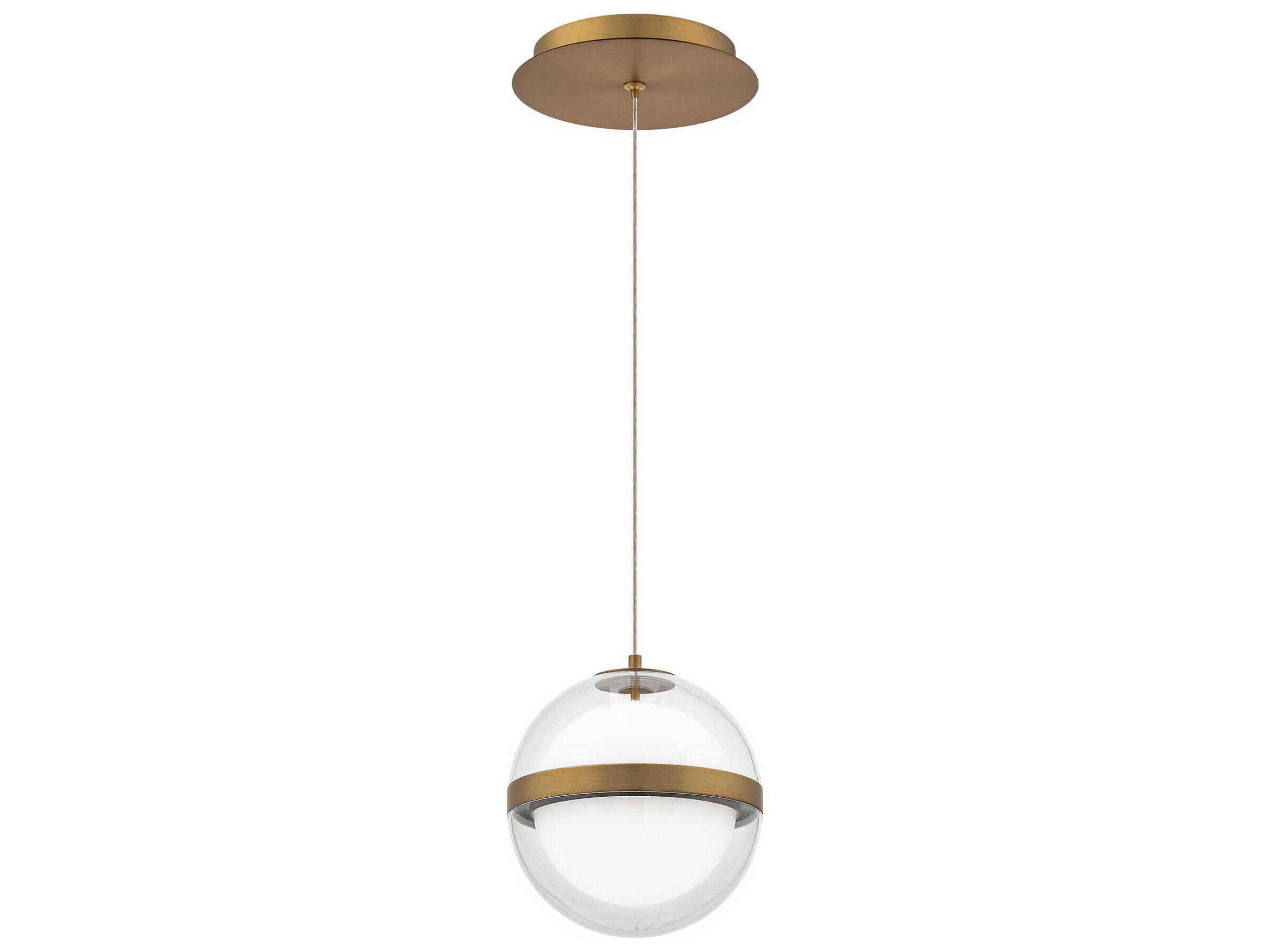 Cyllindra 1-Light Aged Brass Globe Mini Pendant