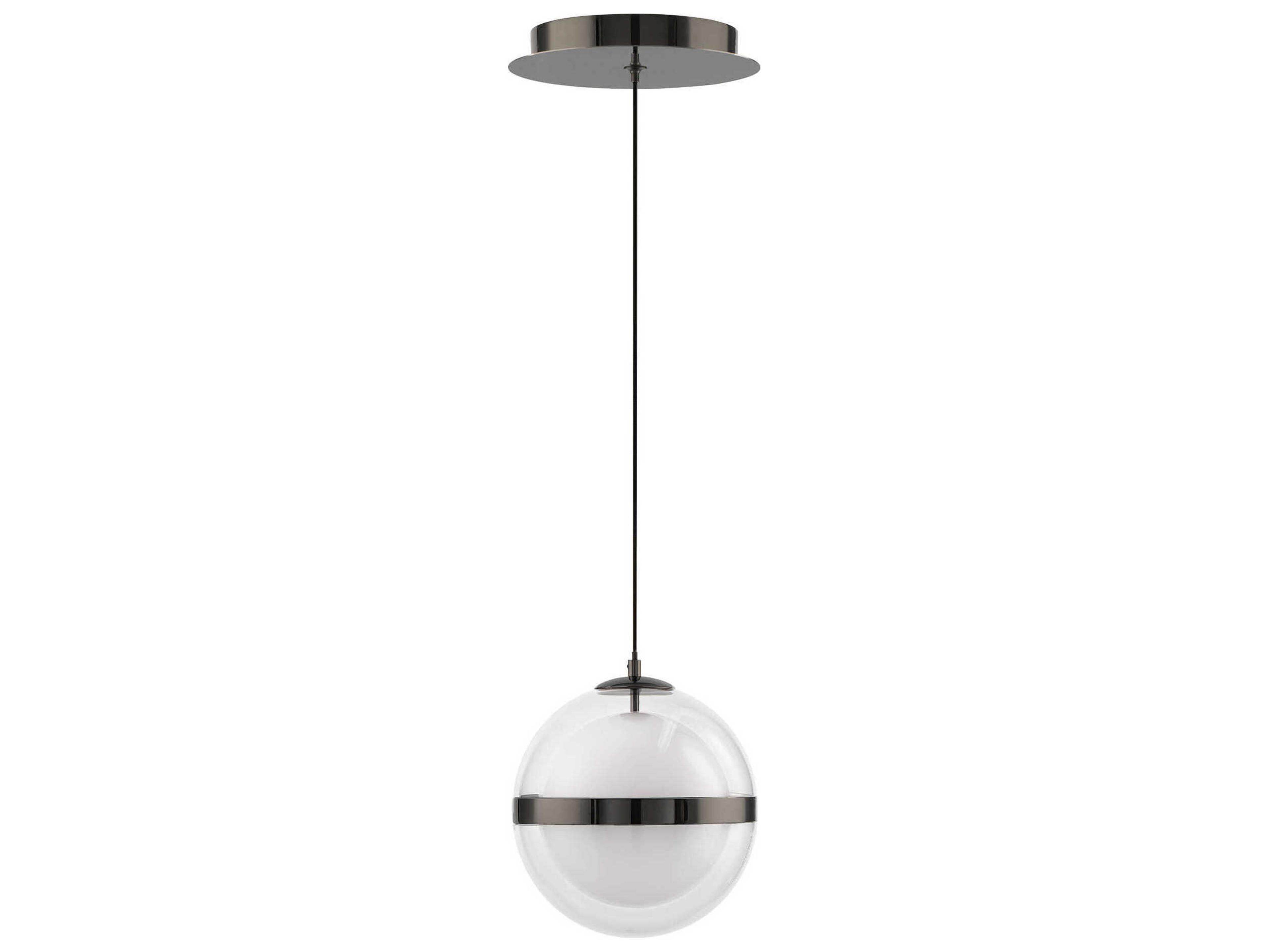 dweLED by WAC Lighting Cyllindra 1-Light Black Chrome Globe Mini Pendant