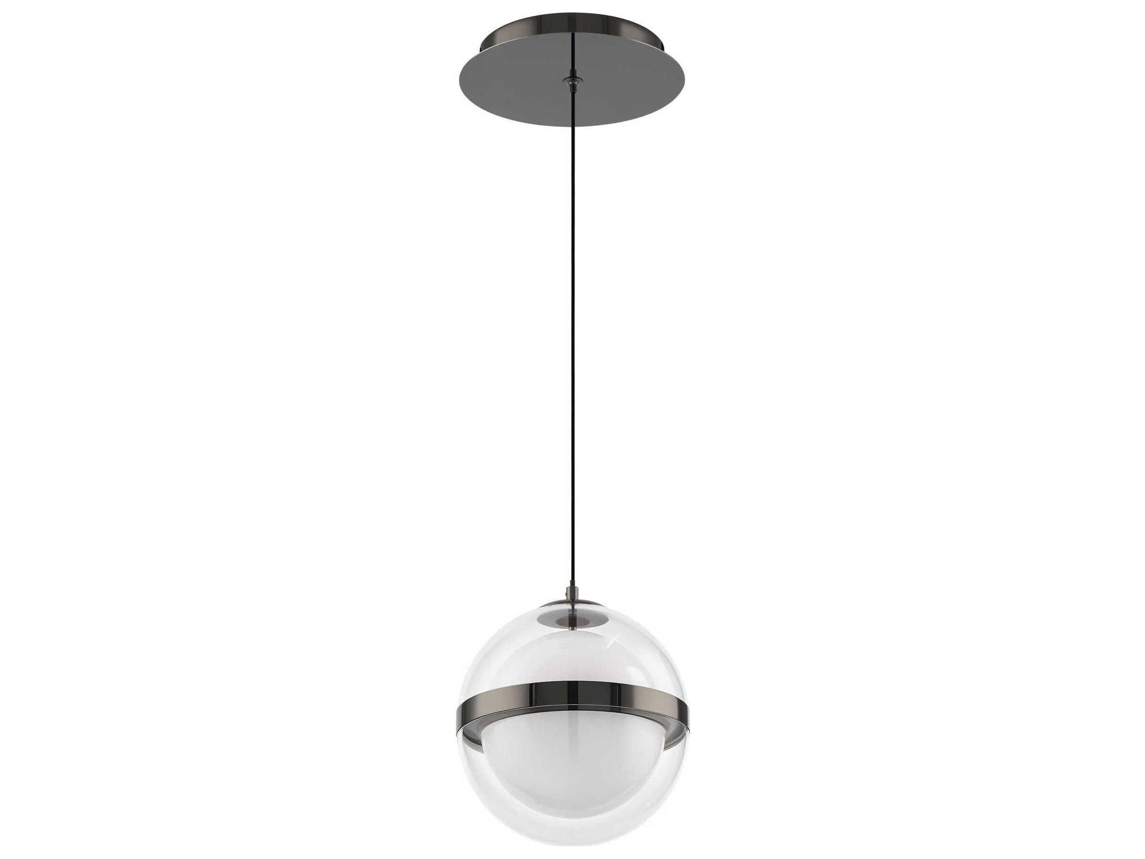 dweLED by WAC Lighting Cyllindra 1-Light Black Chrome Globe Mini Pendant