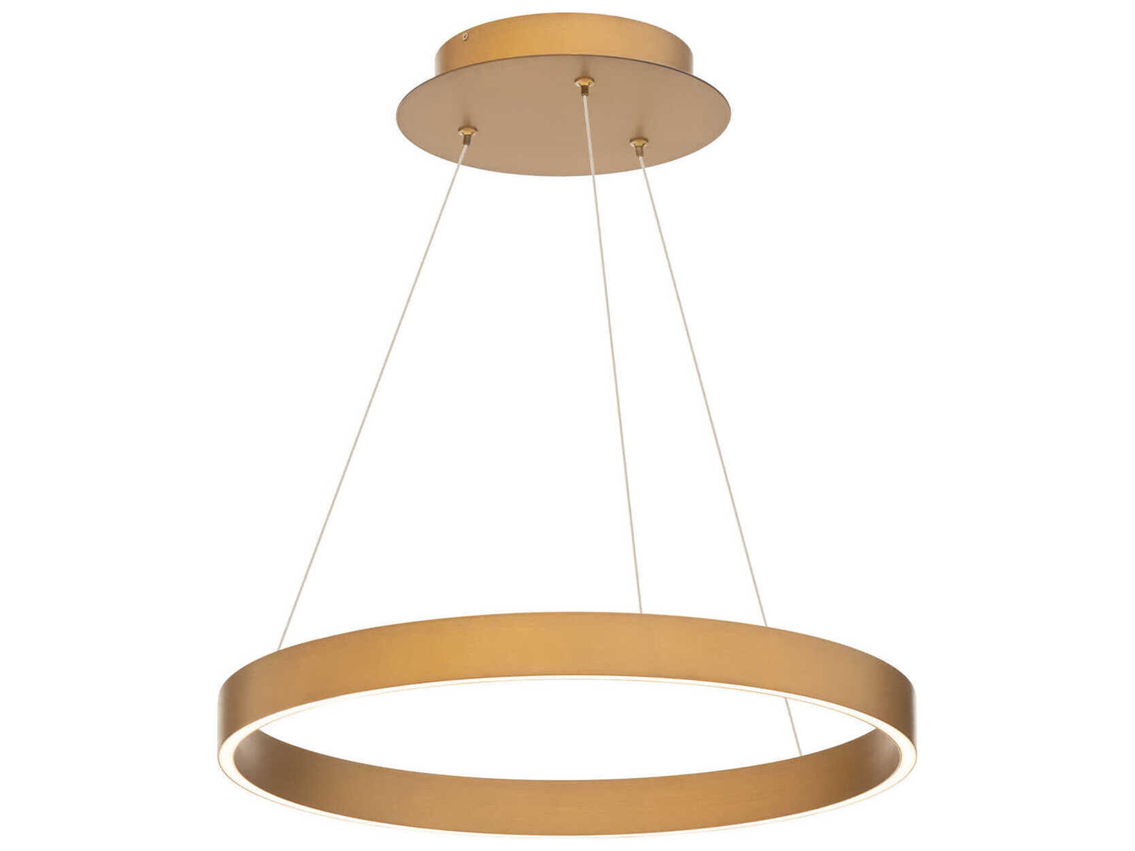 Sirius 1-Light Aged Brass Round Pendant