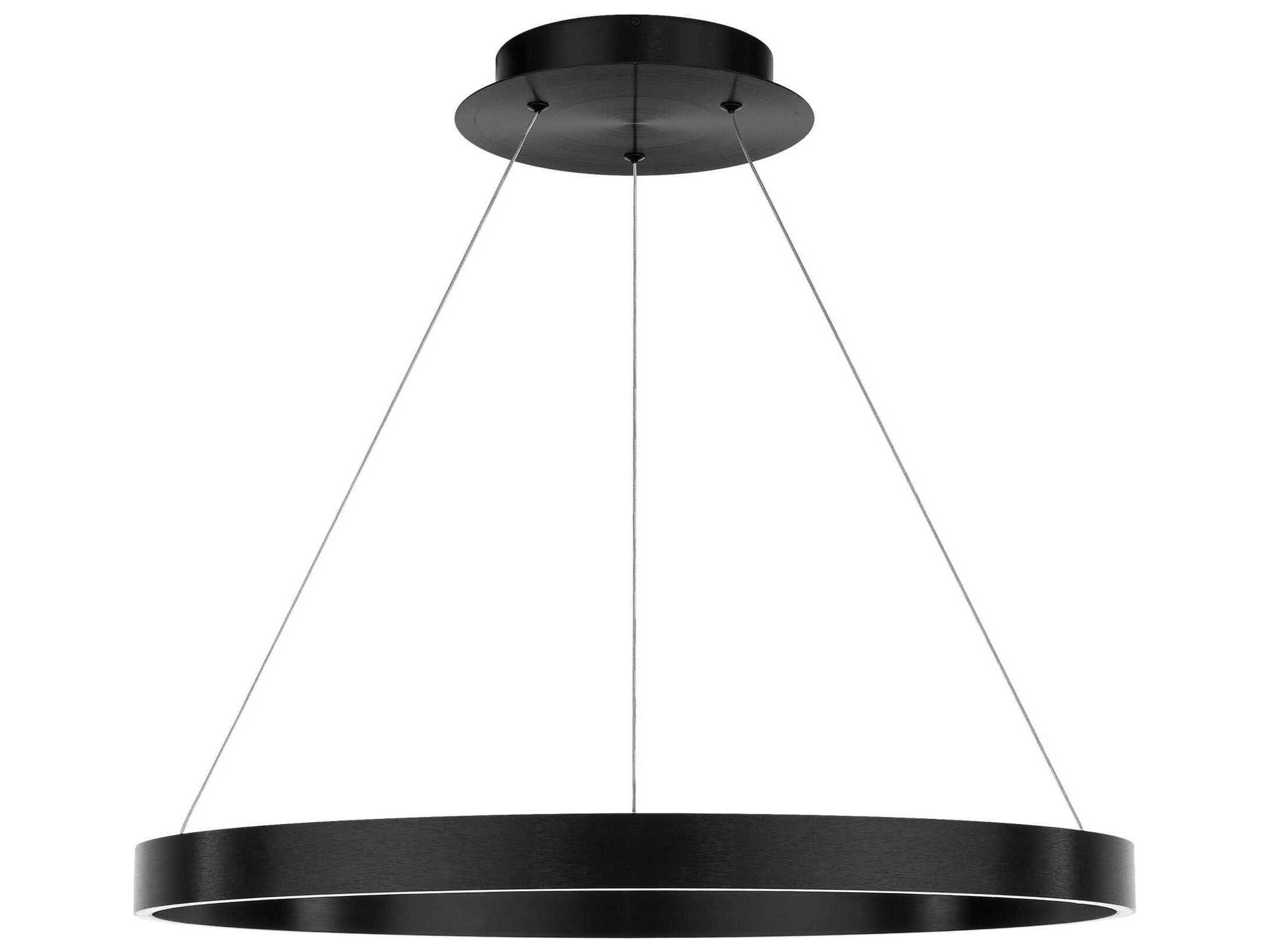 dweLED by WAC Lighting Sirius 1-Light Black LED Round Pendant