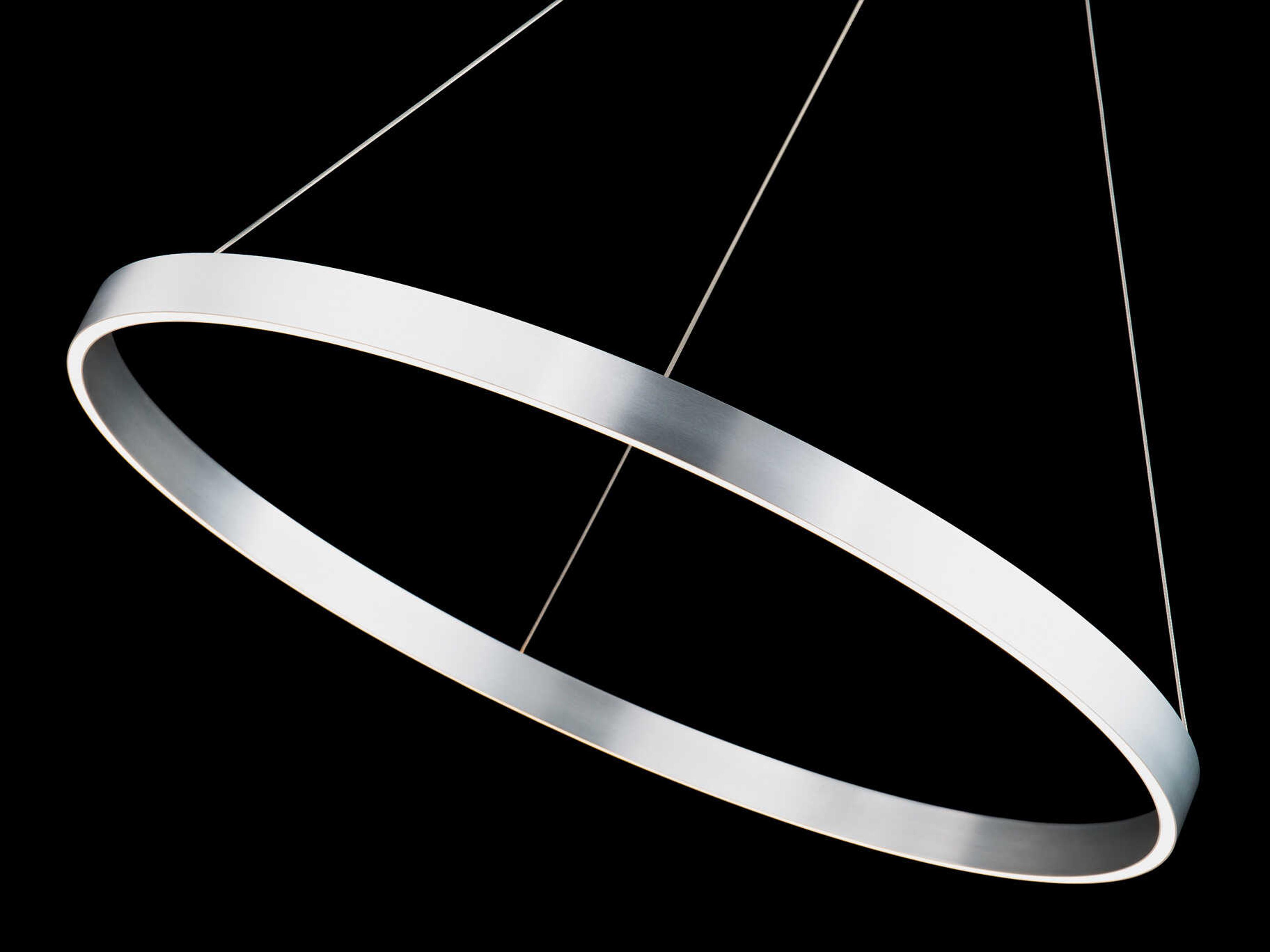 dweLED by WAC Lighting Sirius 1-Light Brushed Aluminum Silver LED Round Pendant