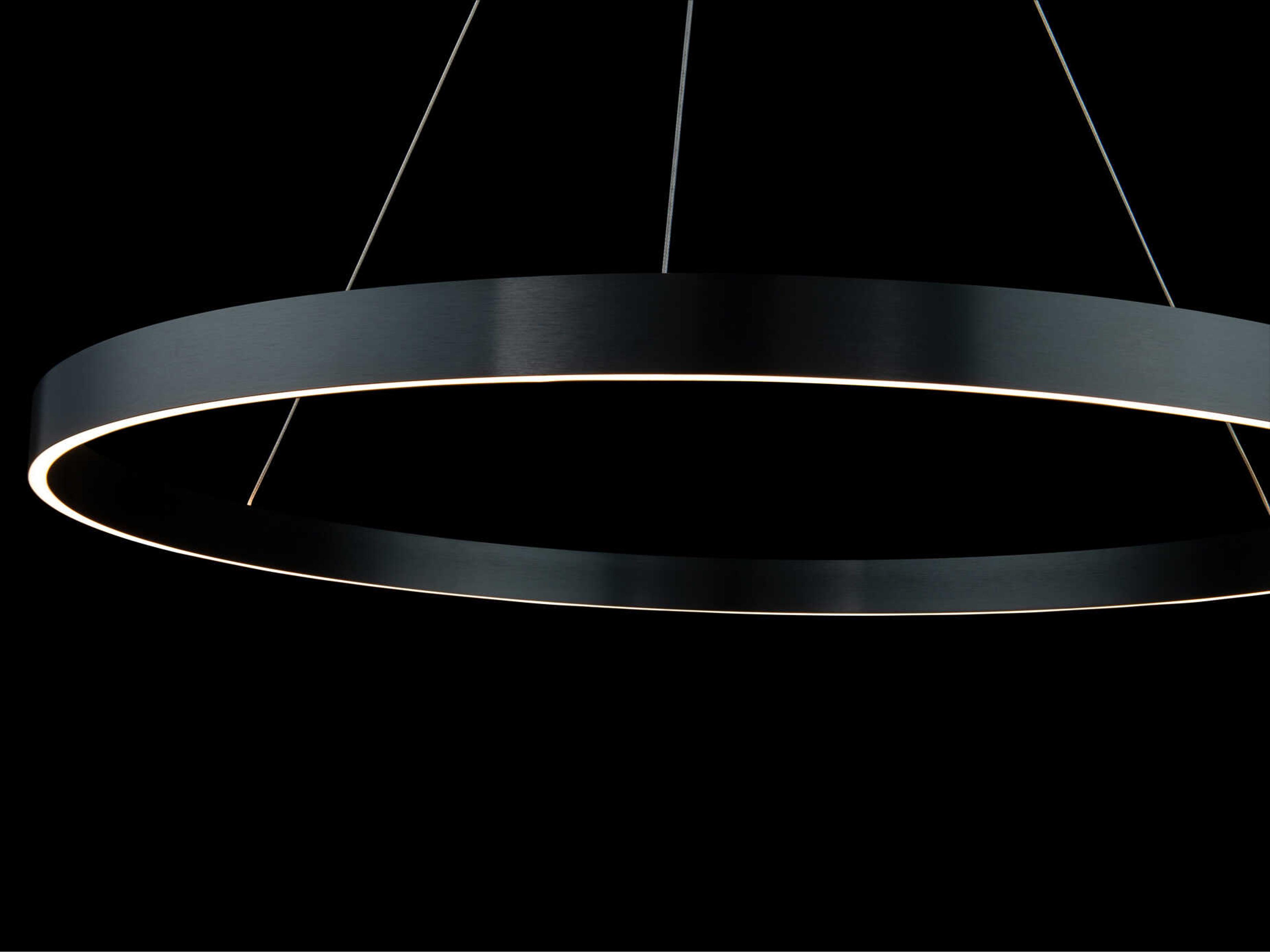 dweLED by WAC Lighting Sirius 1-Light Black LED Round Pendant