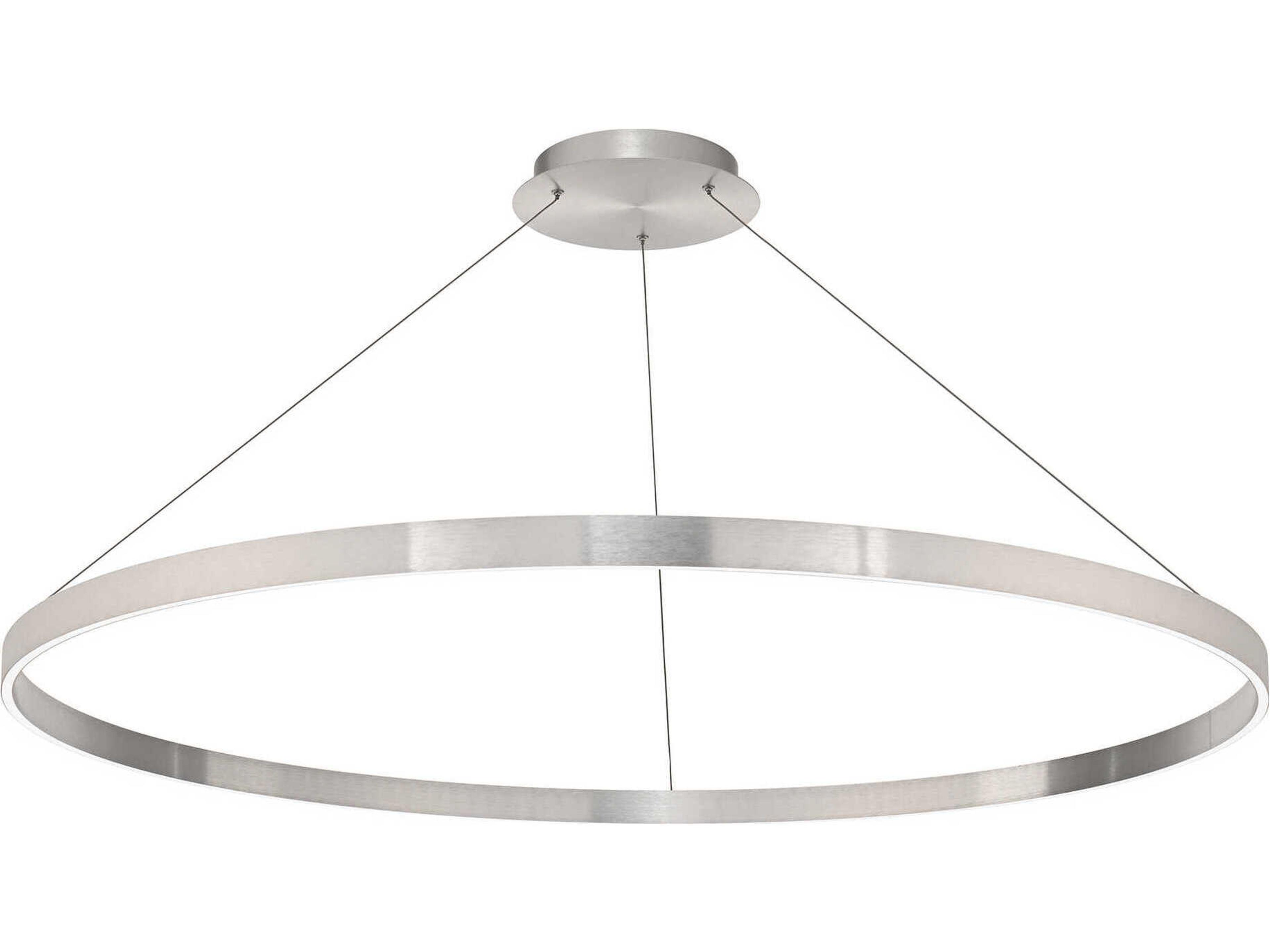 Sirius 1-Light Brushed Aluminum Gray Round Pendant