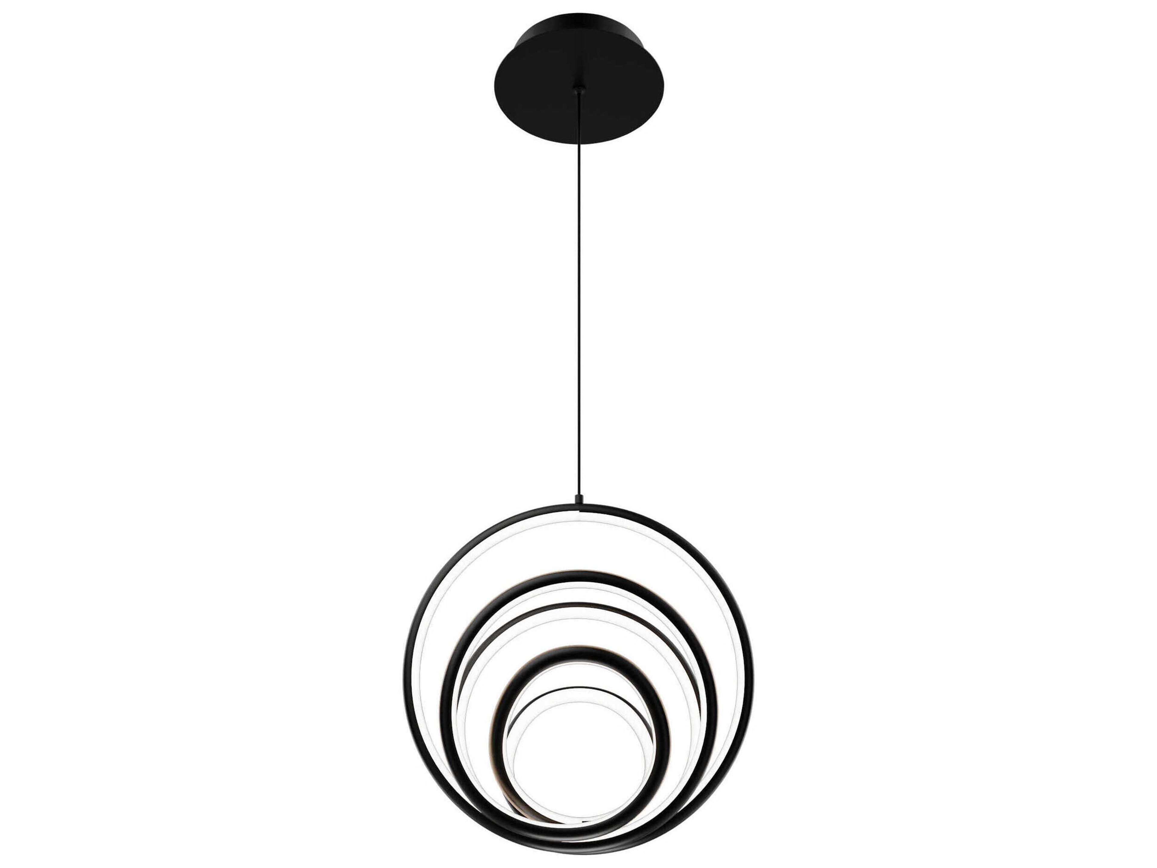 dweLED by WAC Lighting Hoopla 1-Light Black Pendant