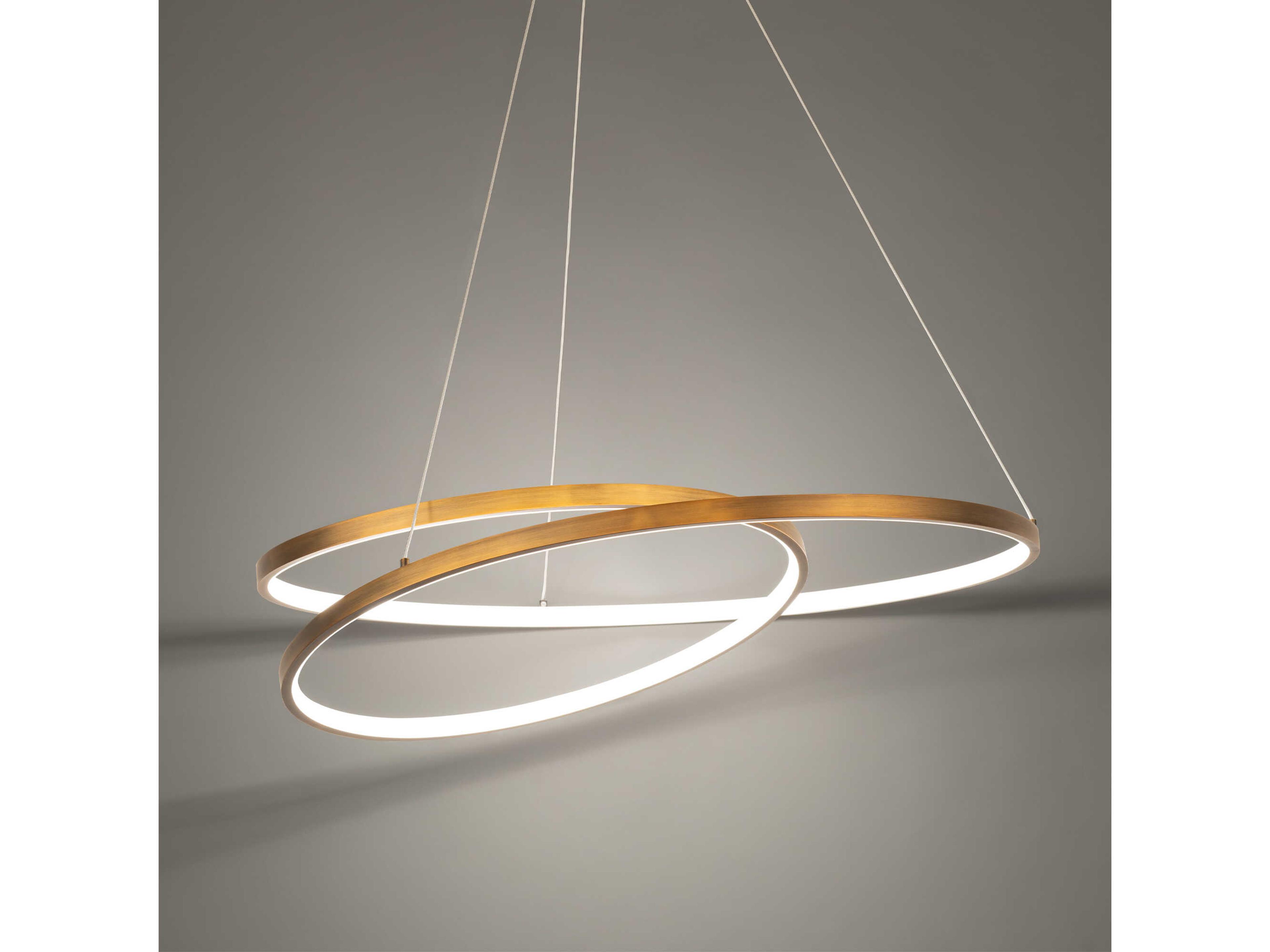 dweLED by WAC Lighting Marques 1-Light Aged Brass LED Round Pendant