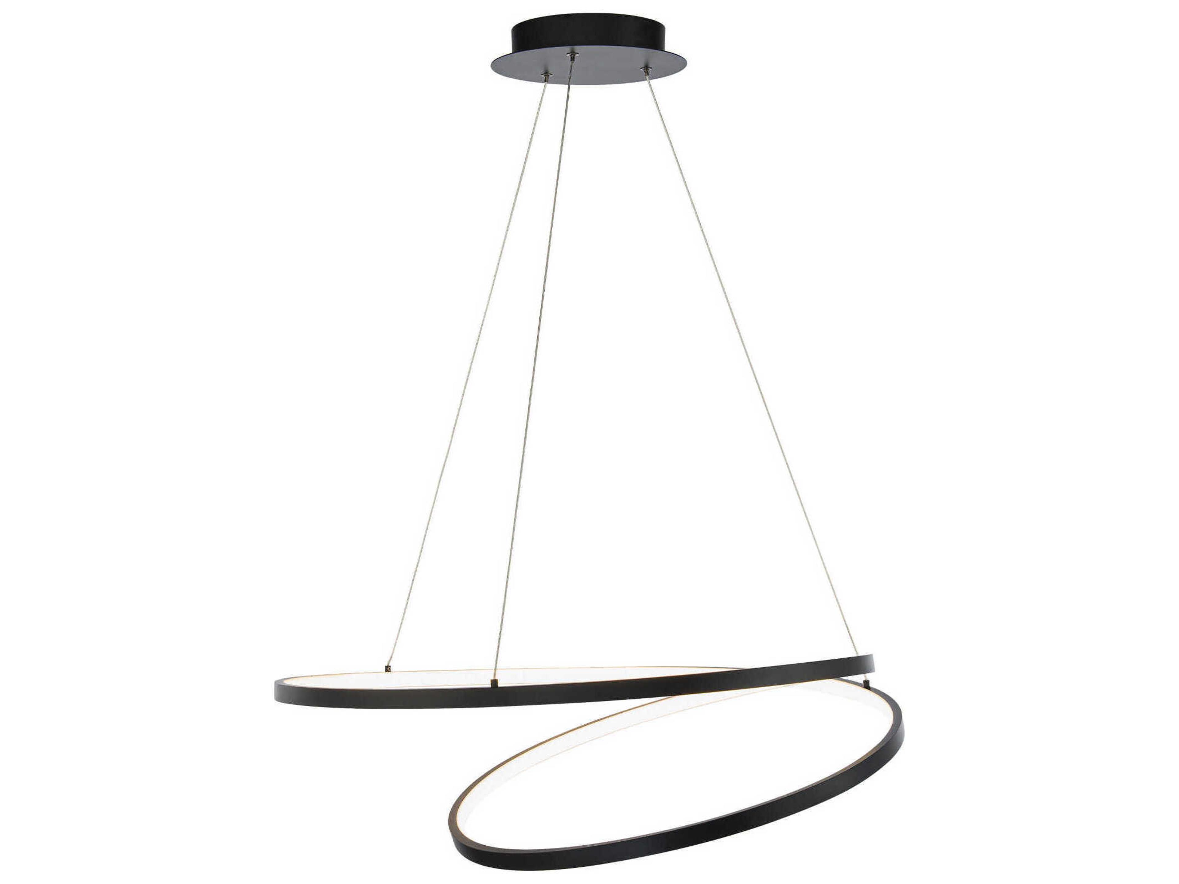dweLED by WAC Lighting Marques 1-Light Black LED Round Pendant