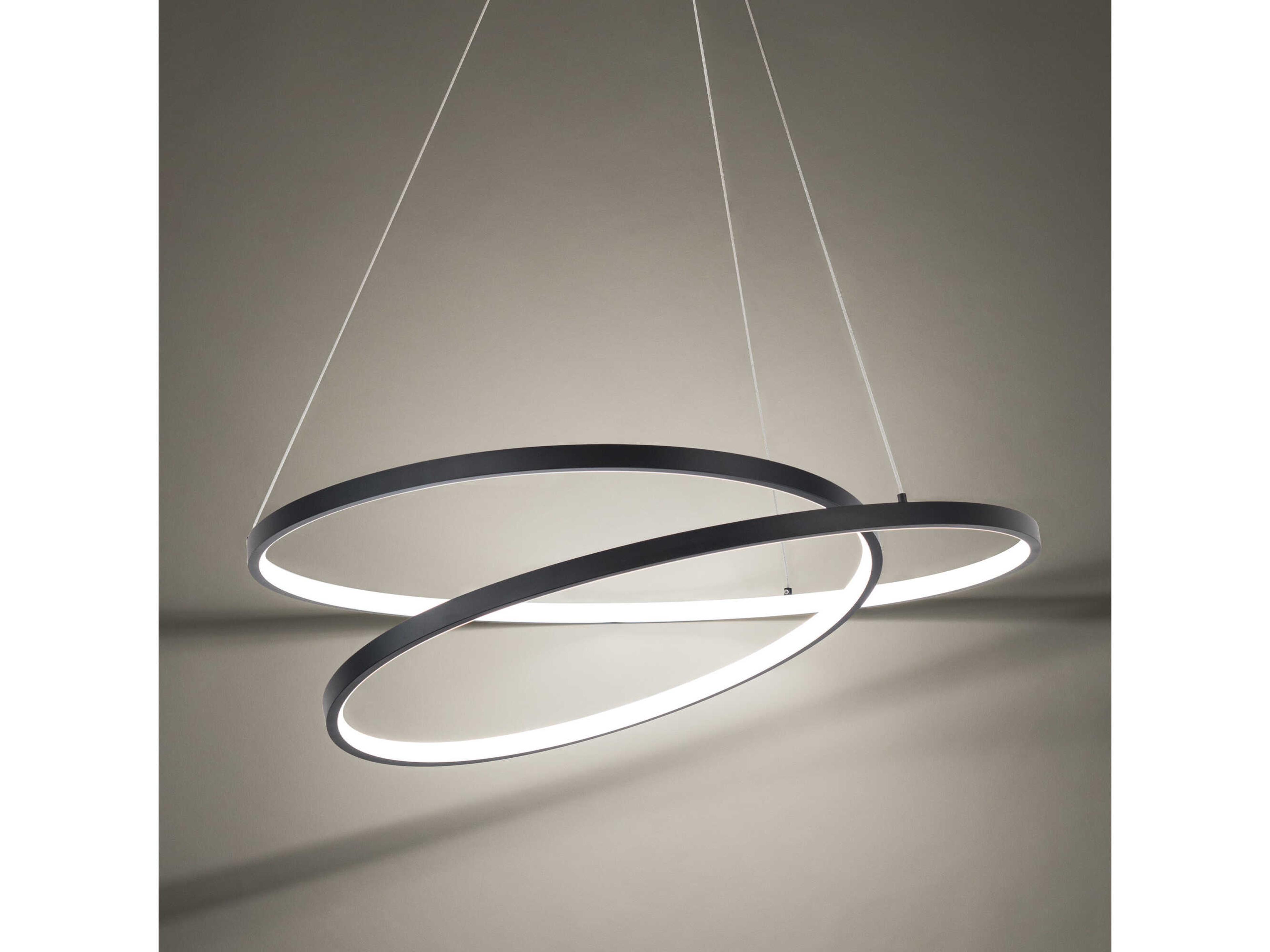 dweLED by WAC Lighting Marques 1-Light Black LED Round Pendant