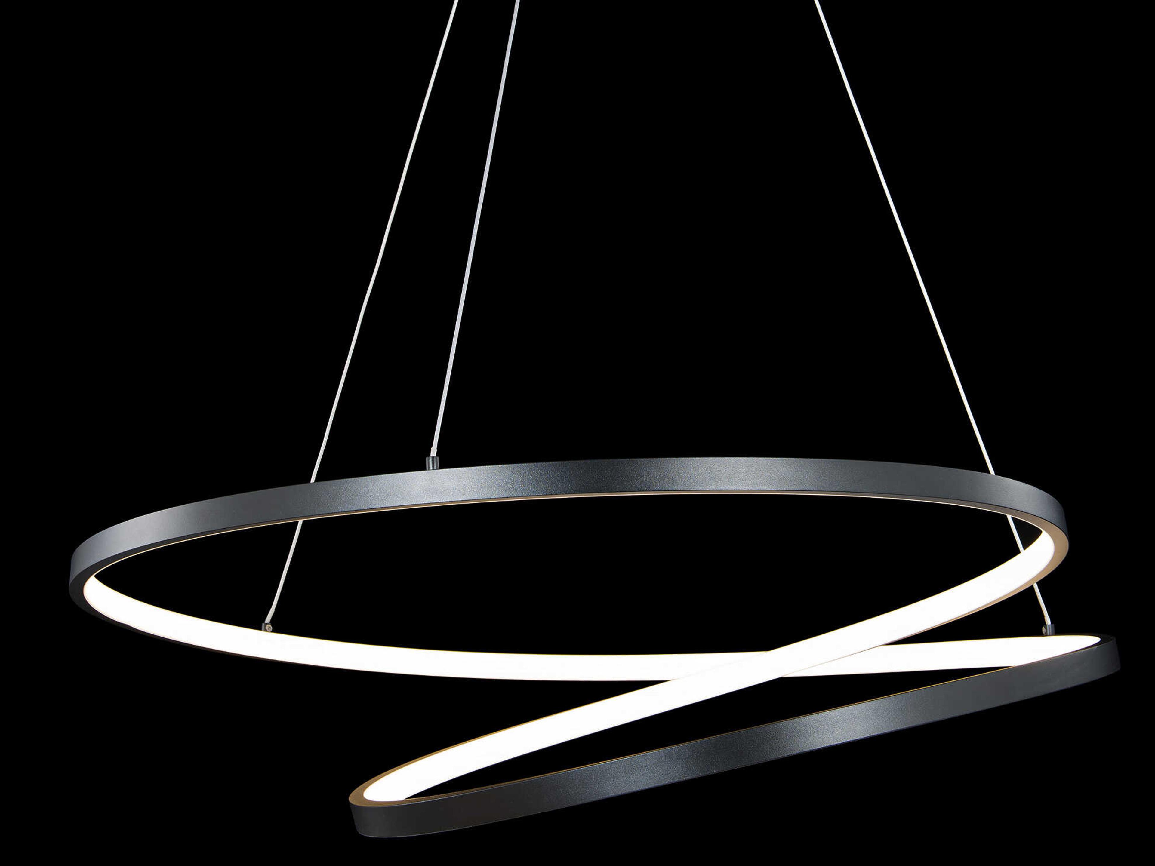 dweLED by WAC Lighting Marques 1-Light Black LED Round Pendant