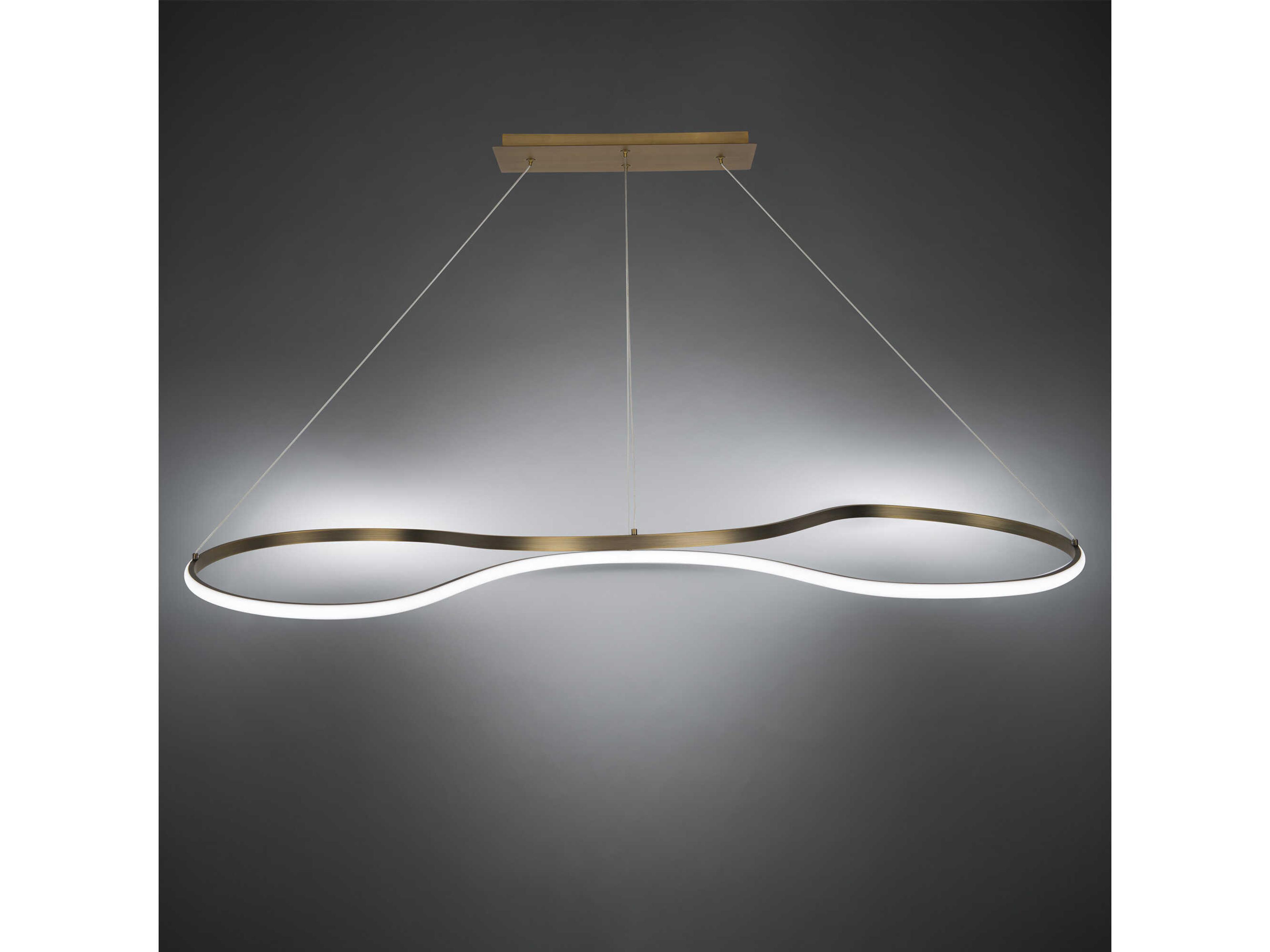 dweLED by WAC Lighting Marques 1-Light Aged Brass LED Round Island Pendant