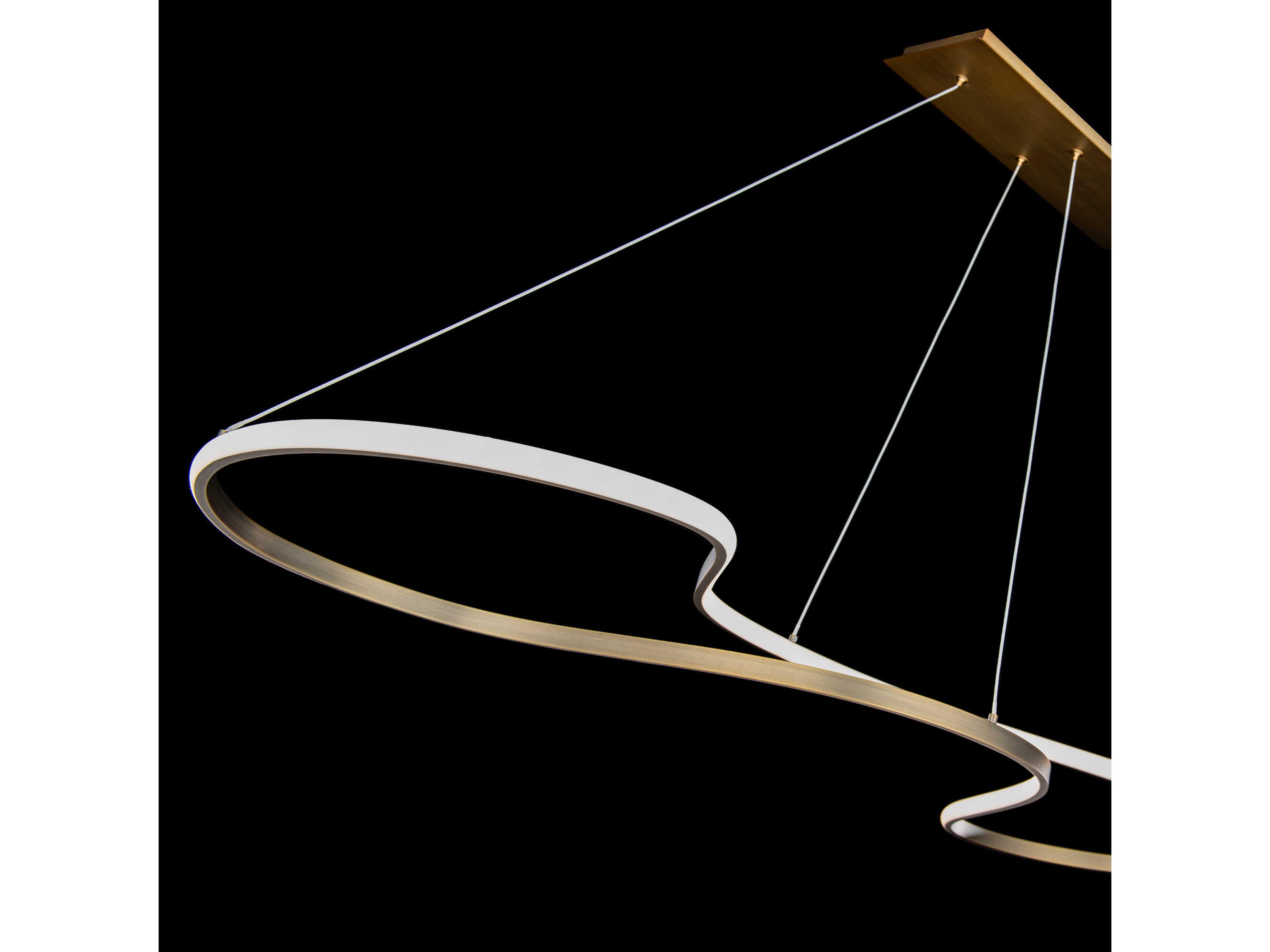 dweLED by WAC Lighting Marques 1-Light Aged Brass LED Round Island Pendant