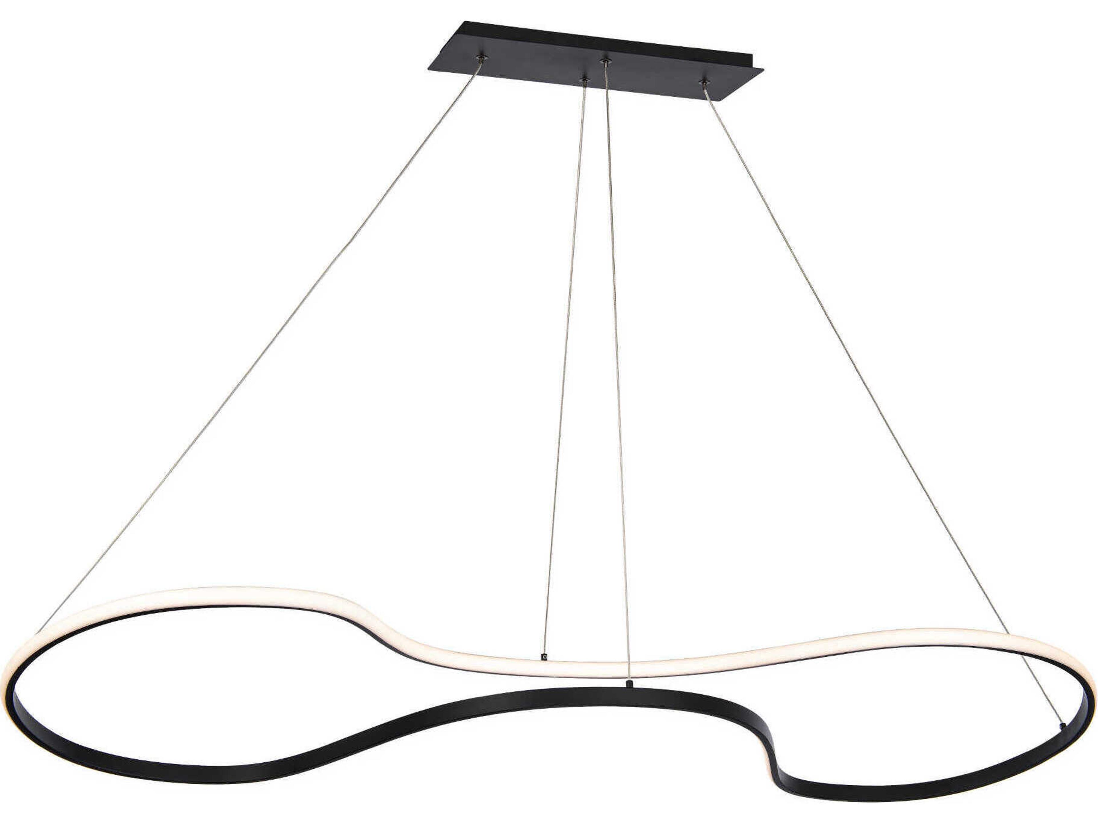 Marques 1-Light Black LED Round Island Pendant