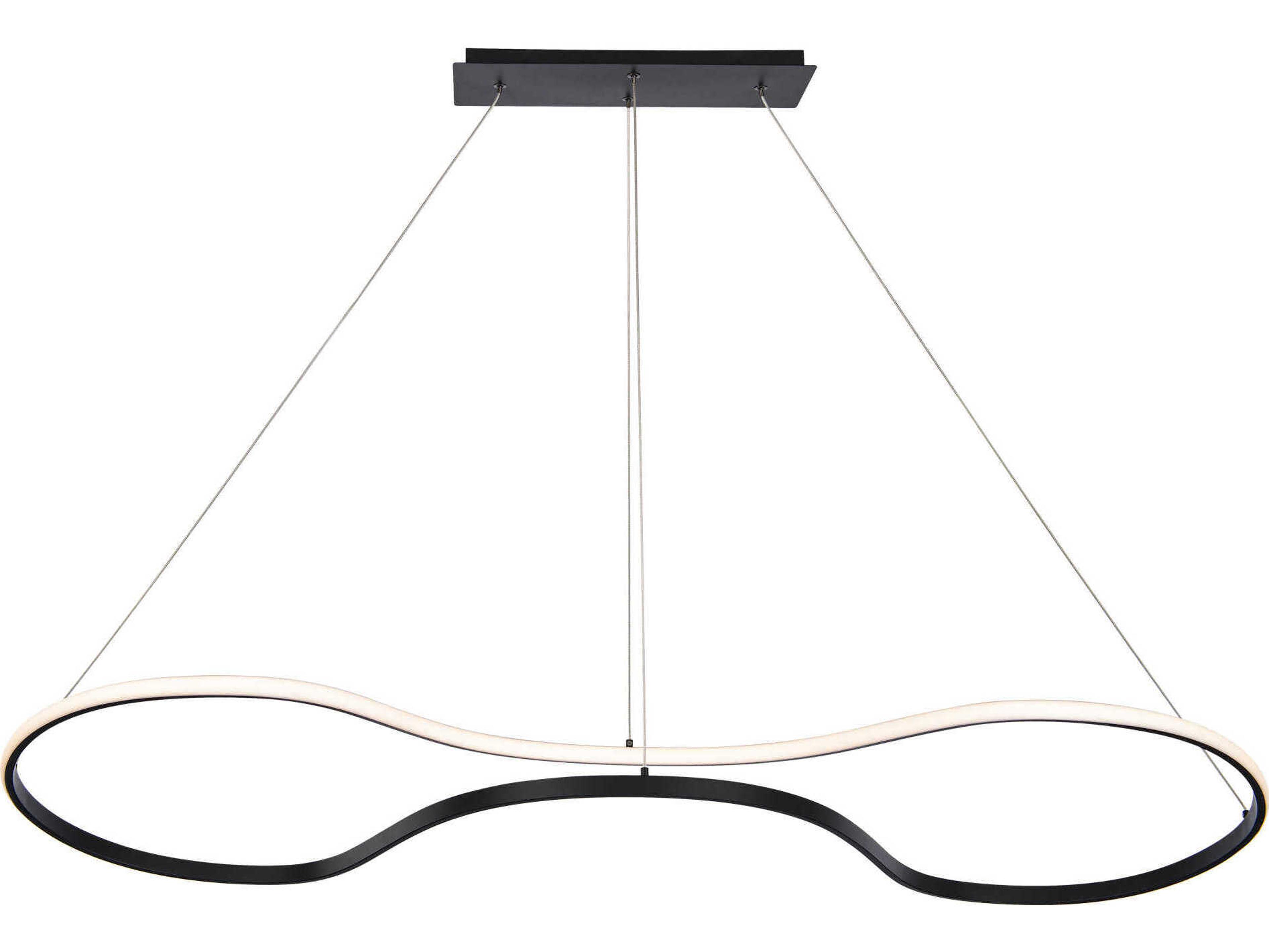dweLED by WAC Lighting Marques 1-Light Black LED Round Island Pendant