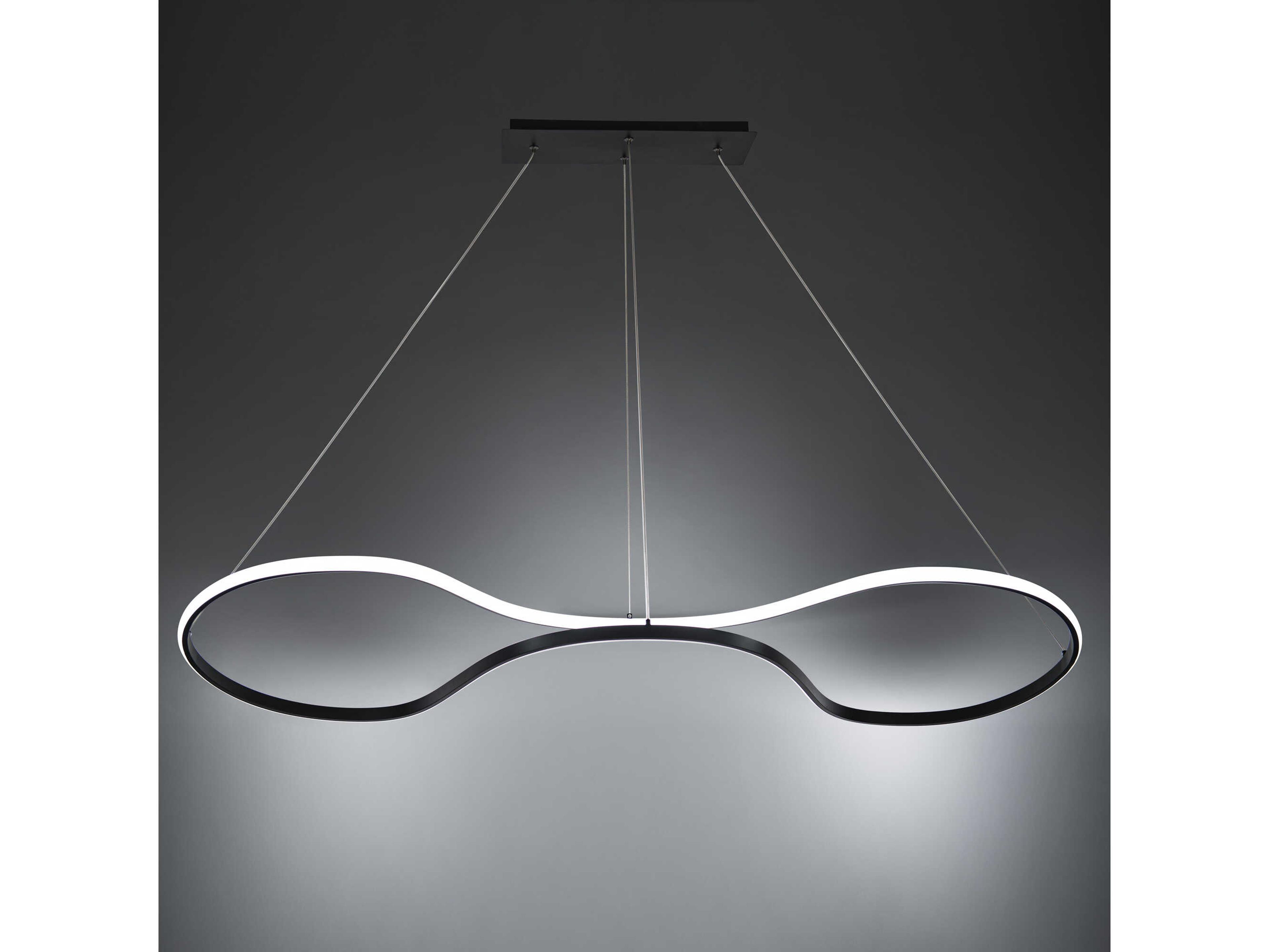 dweLED by WAC Lighting Marques 1-Light Black LED Round Island Pendant