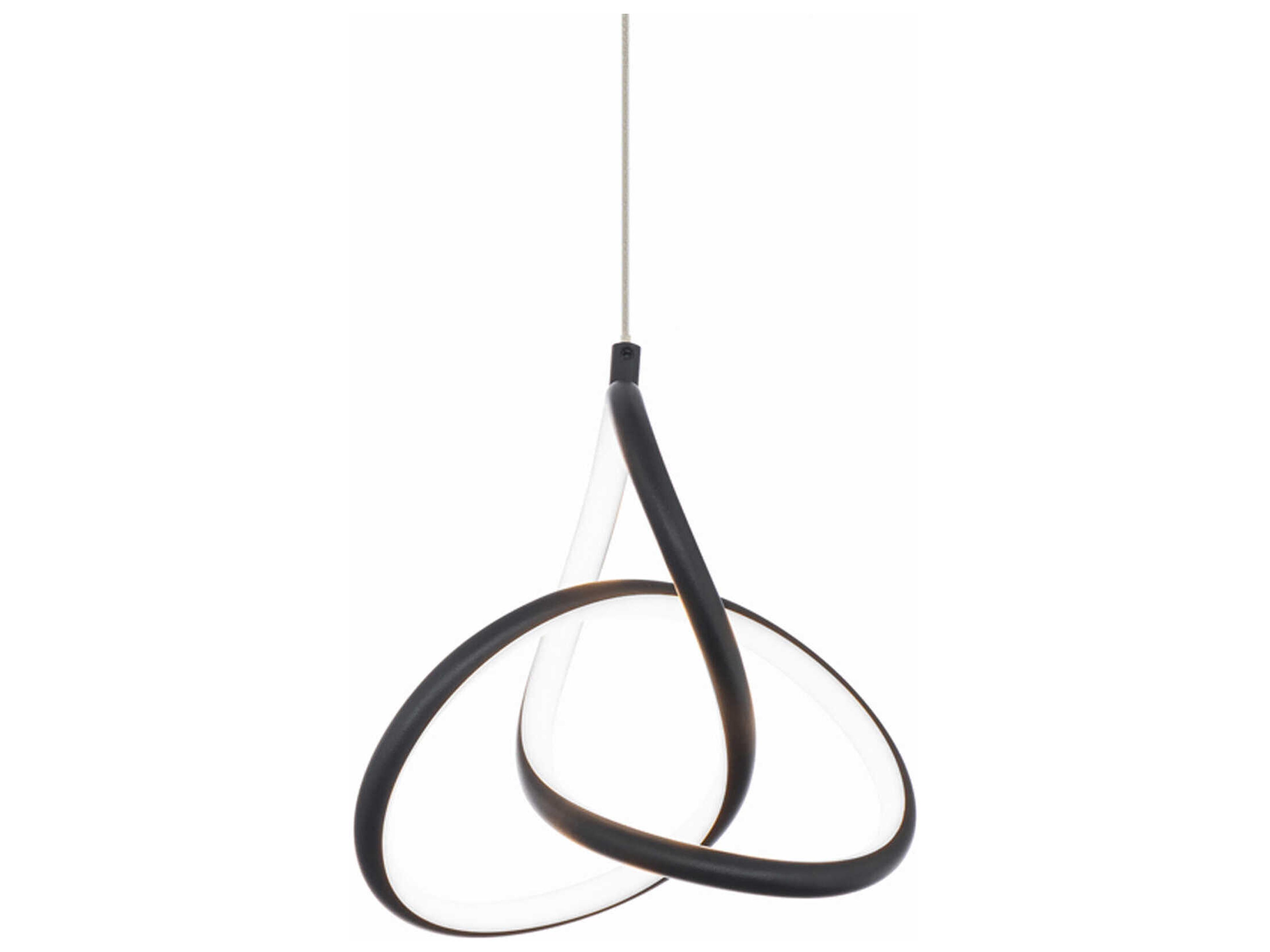dweLED by WAC Lighting Vornado 1-Light Black LED Mini Pendant