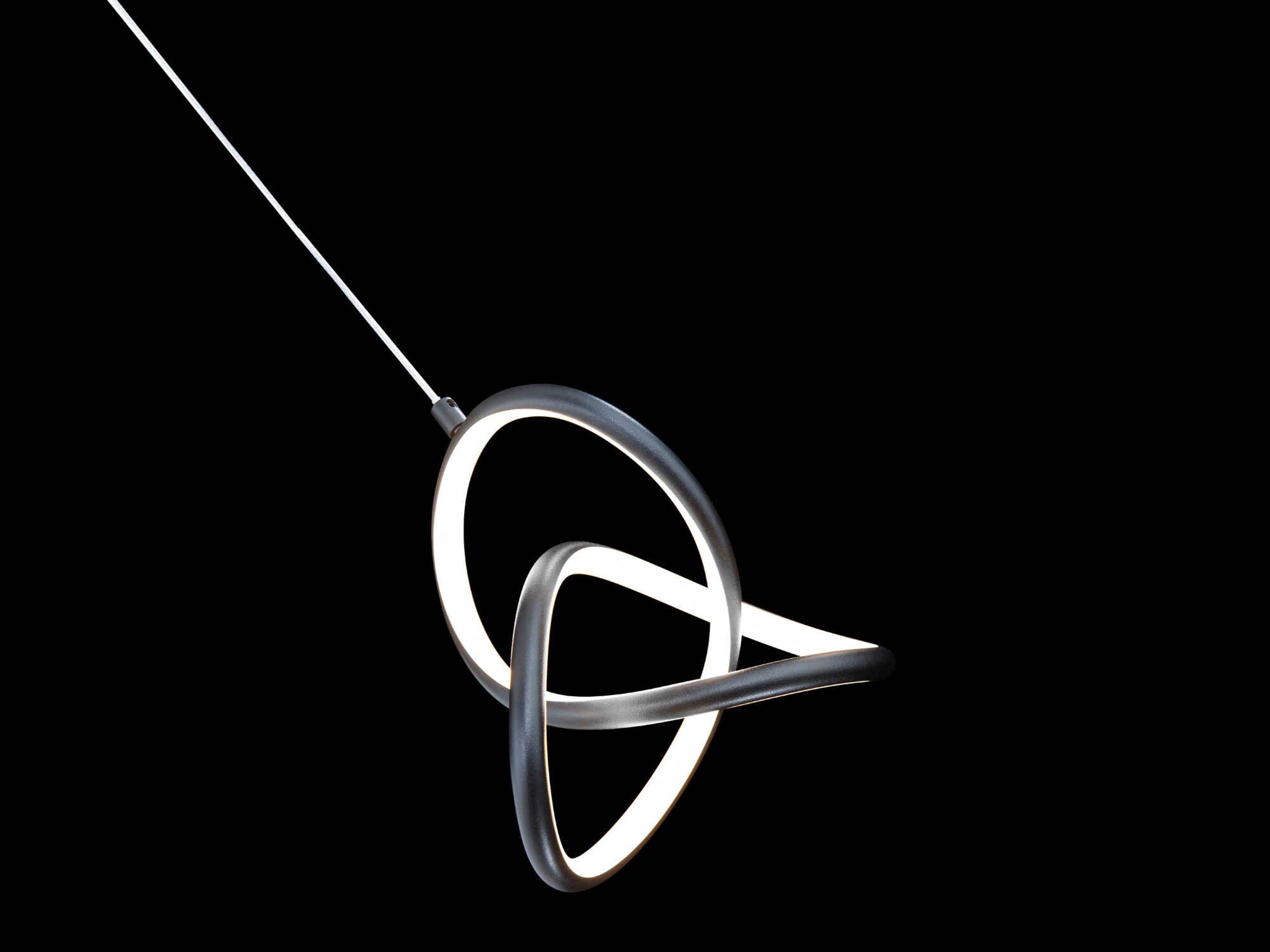 dweLED by WAC Lighting Vornado 1-Light Black LED Mini Pendant