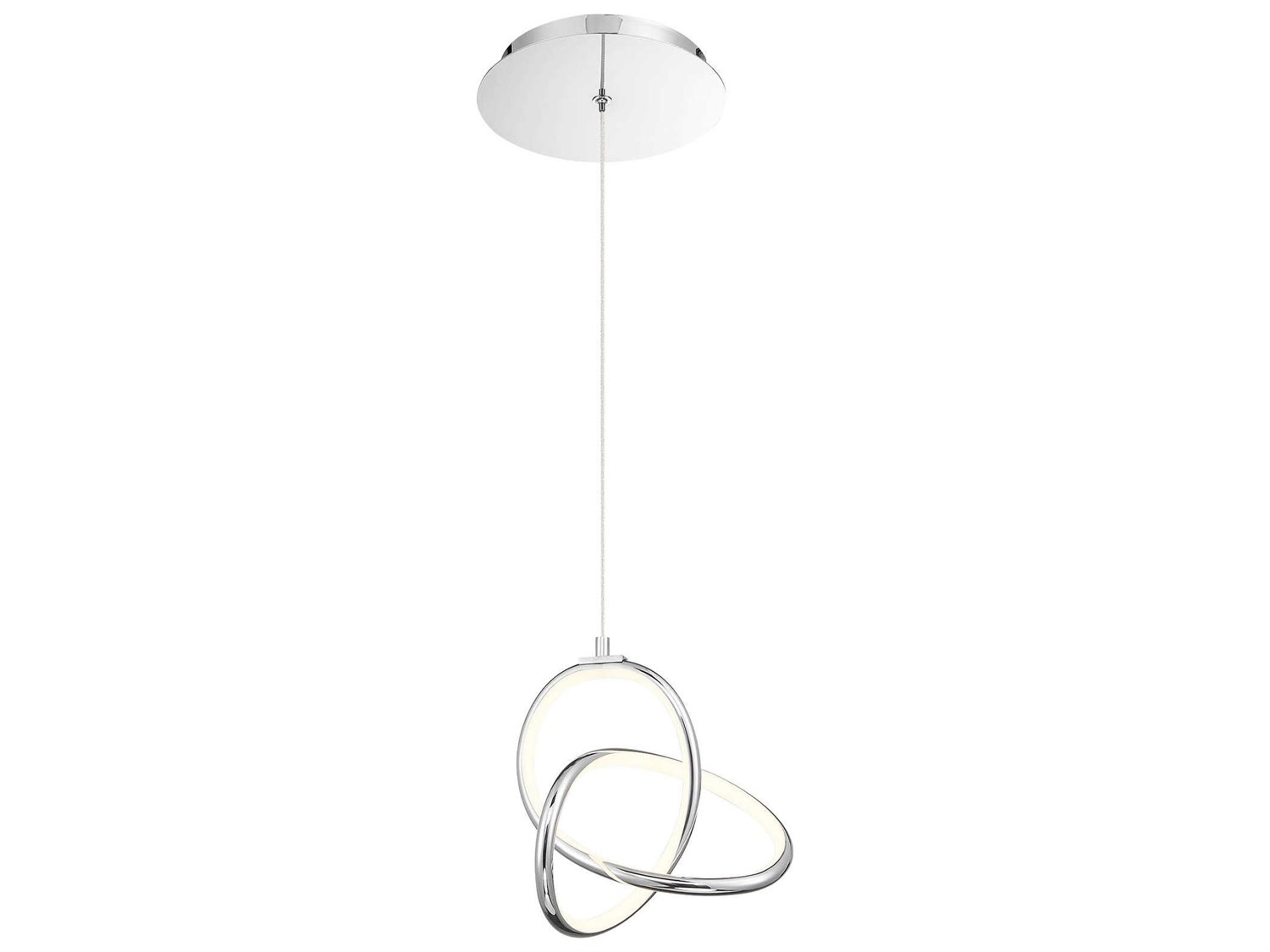 dweLED by WAC Lighting Vornado 1-Light Chrome LED Geometric Pendant