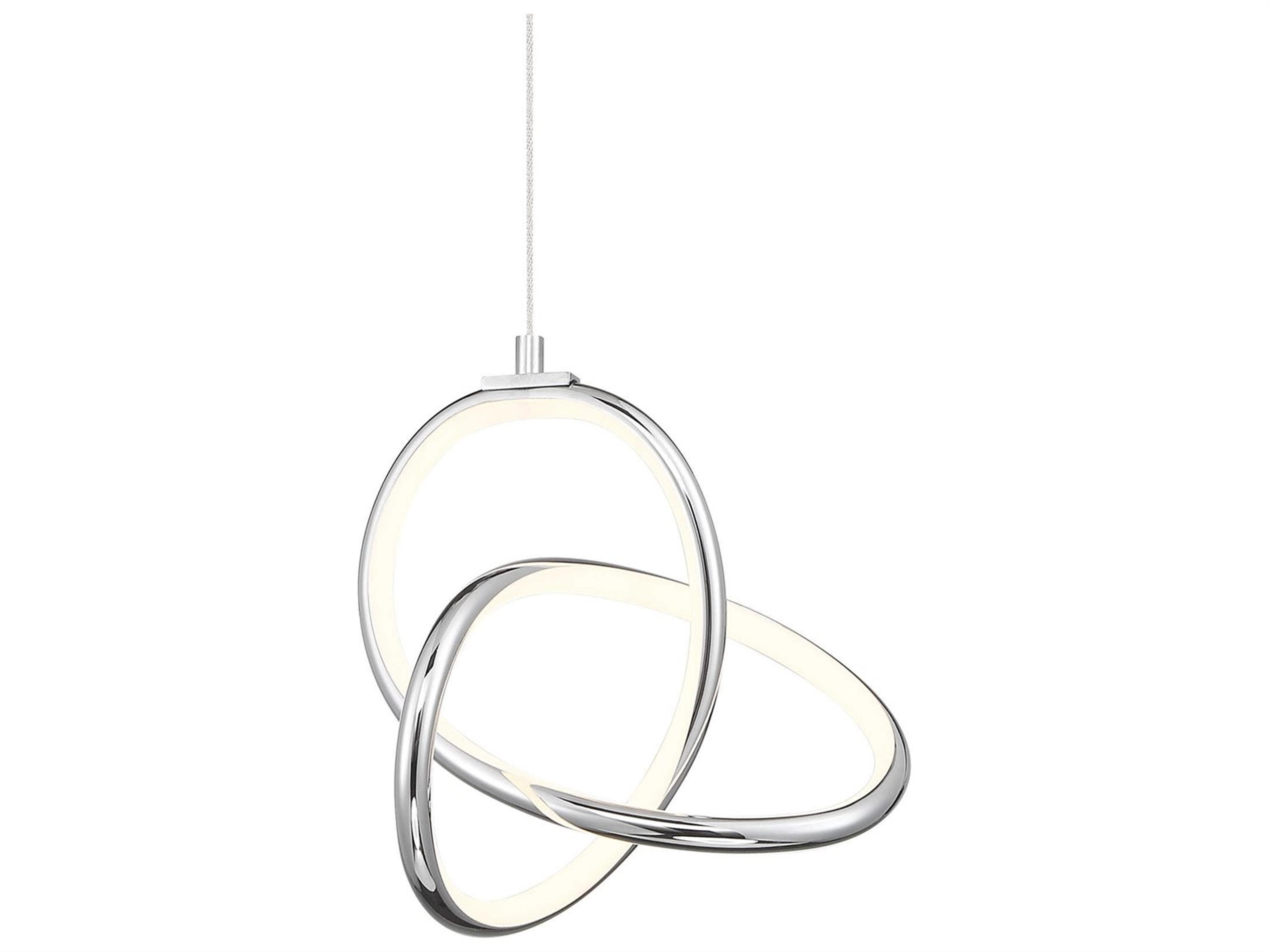dweLED by WAC Lighting Vornado 1-Light Chrome LED Geometric Pendant