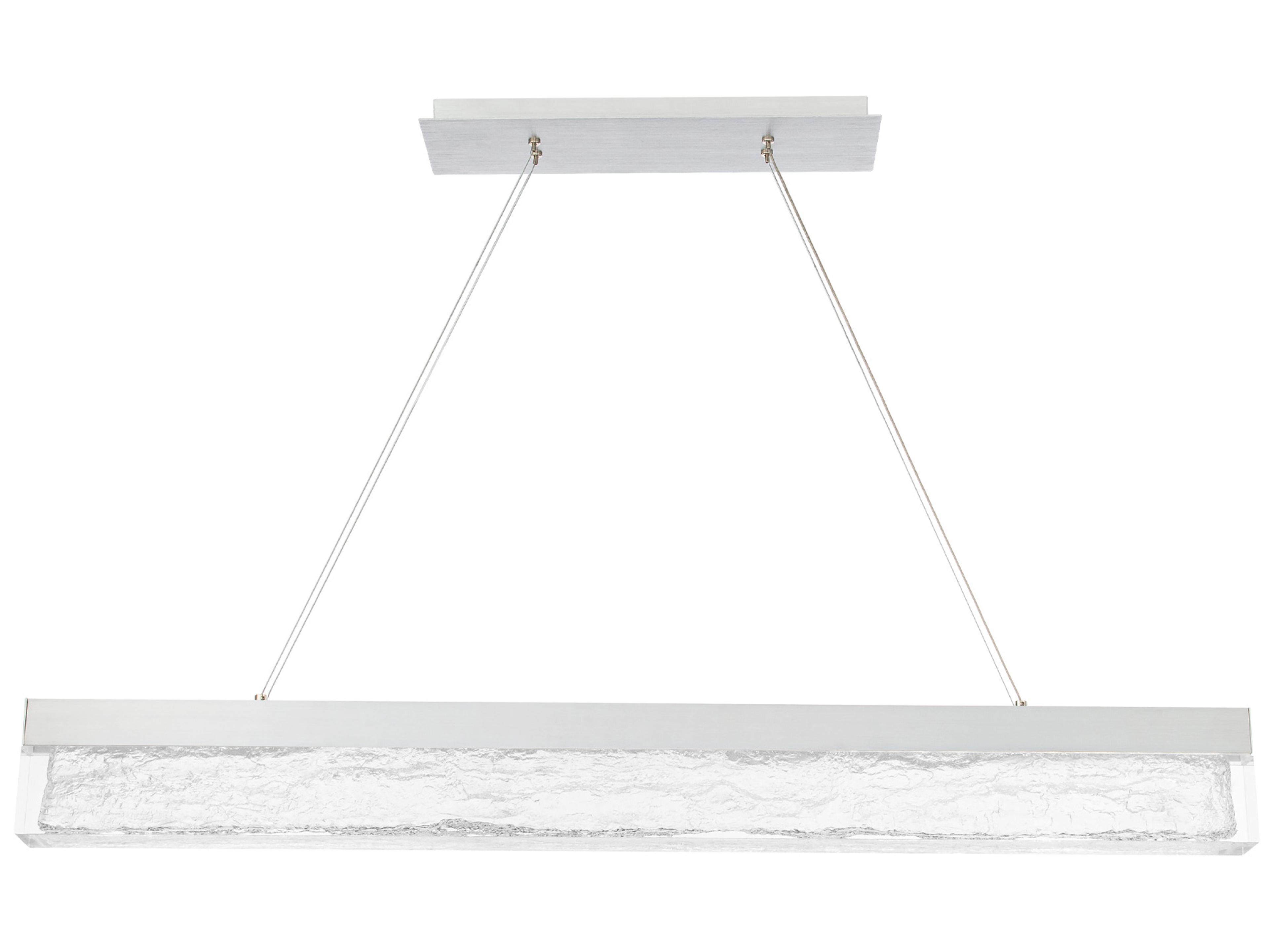 dweLED by WAC Lighting Effervescent 1-Light Brushed Aluminum Silver LED Island Pendant