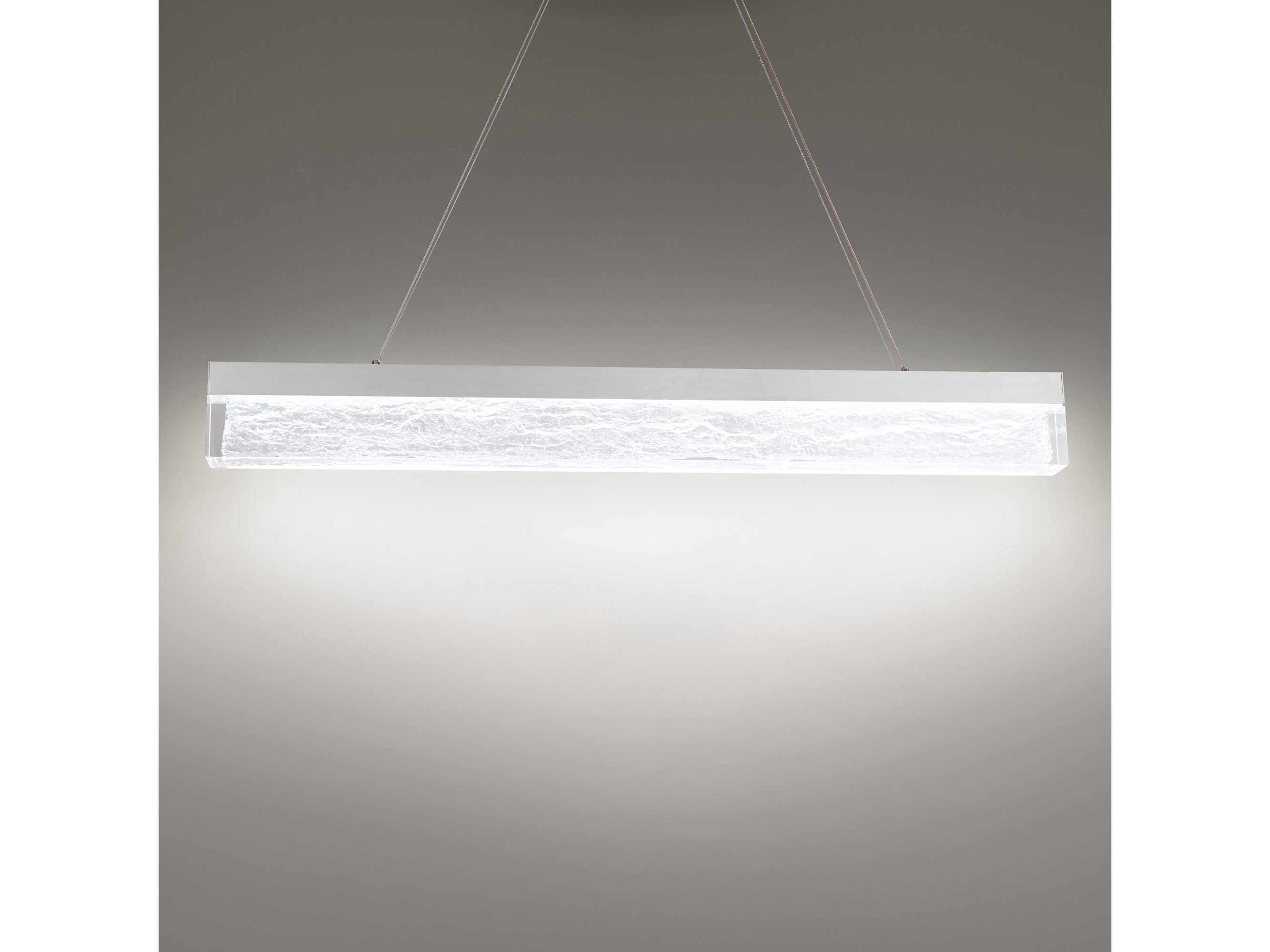 dweLED by WAC Lighting Effervescent 1-Light Brushed Aluminum Silver LED Island Pendant